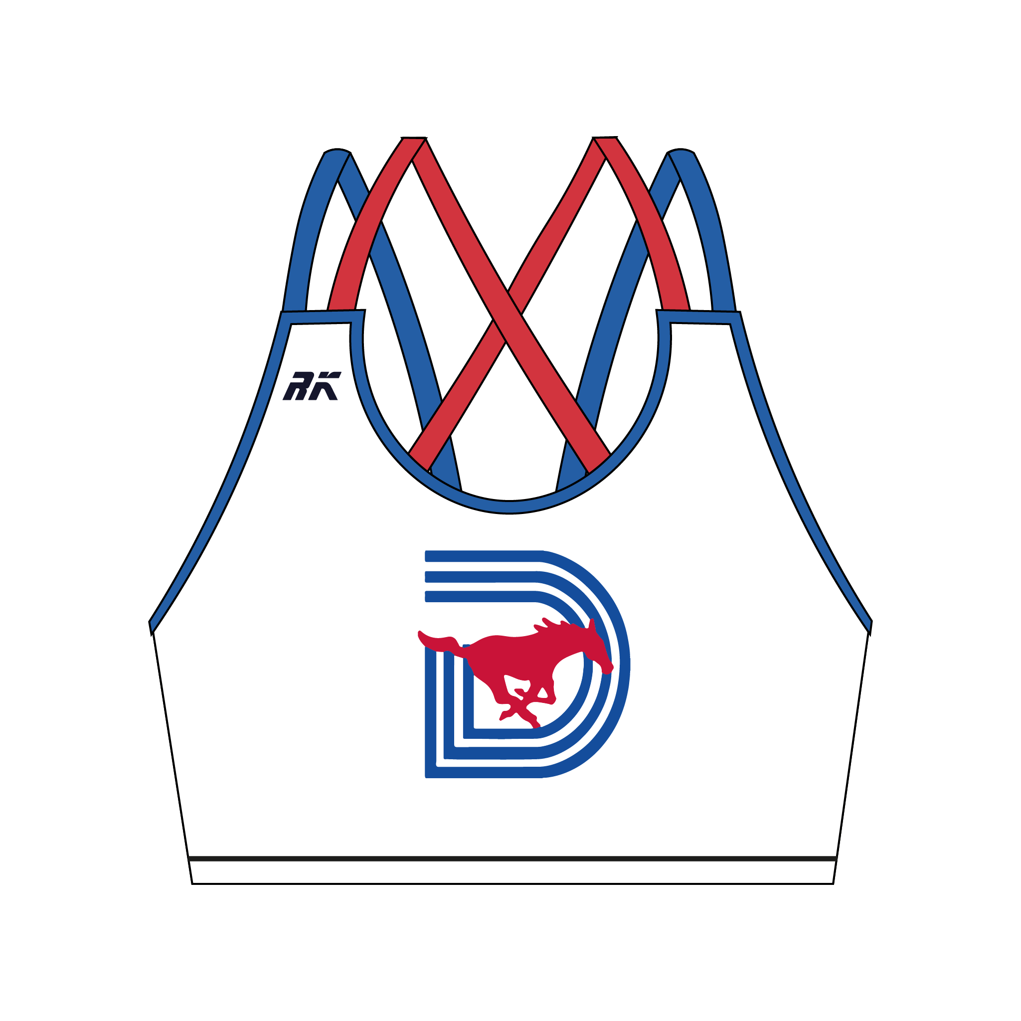 Southern Methodist University Strappy Sports Bra 2
