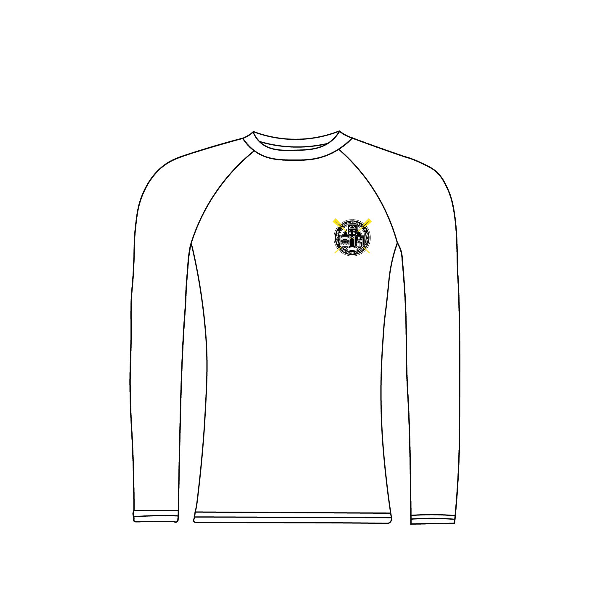Poplar, Blackwall and Distrcit White Long Sleeve Baselayer