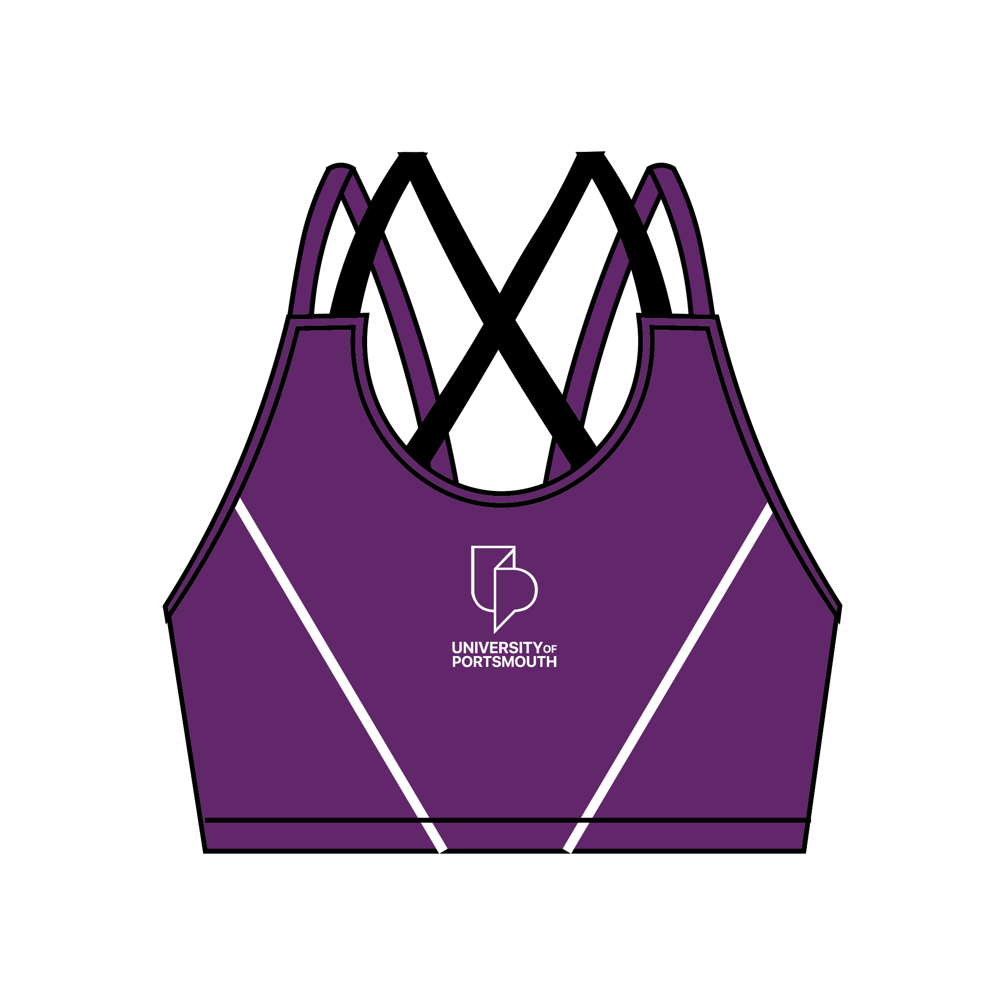 University of Portsmouth Rowing Strappy Sports Bra