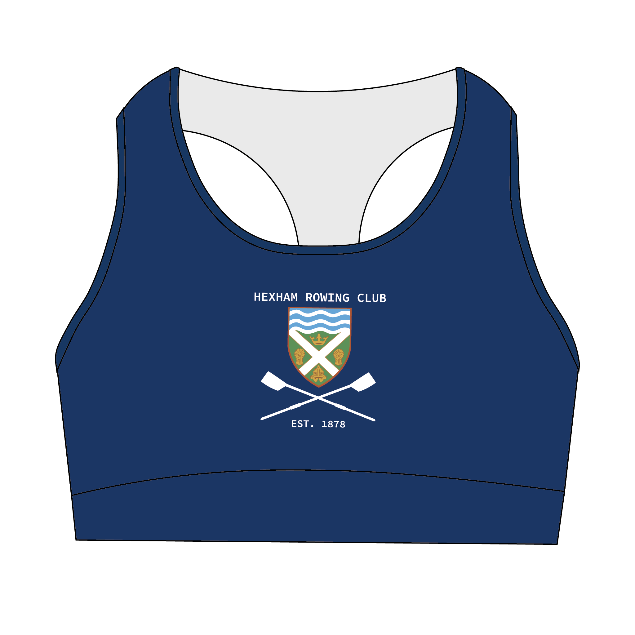 Hexham Rowing Club Racer Back Sports Bra