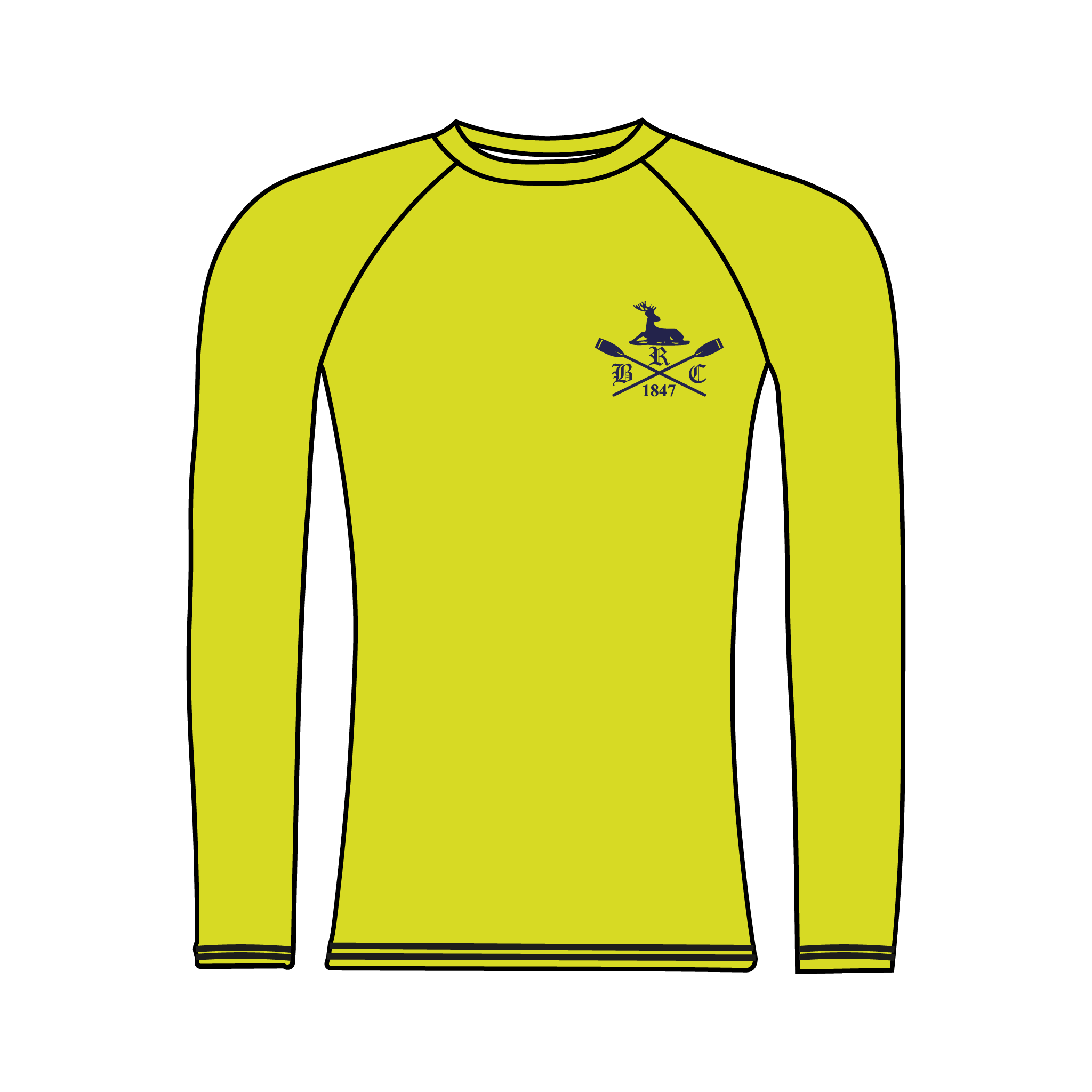 Broxbourne RC Hi-Vis Long Sleeve Base Layer