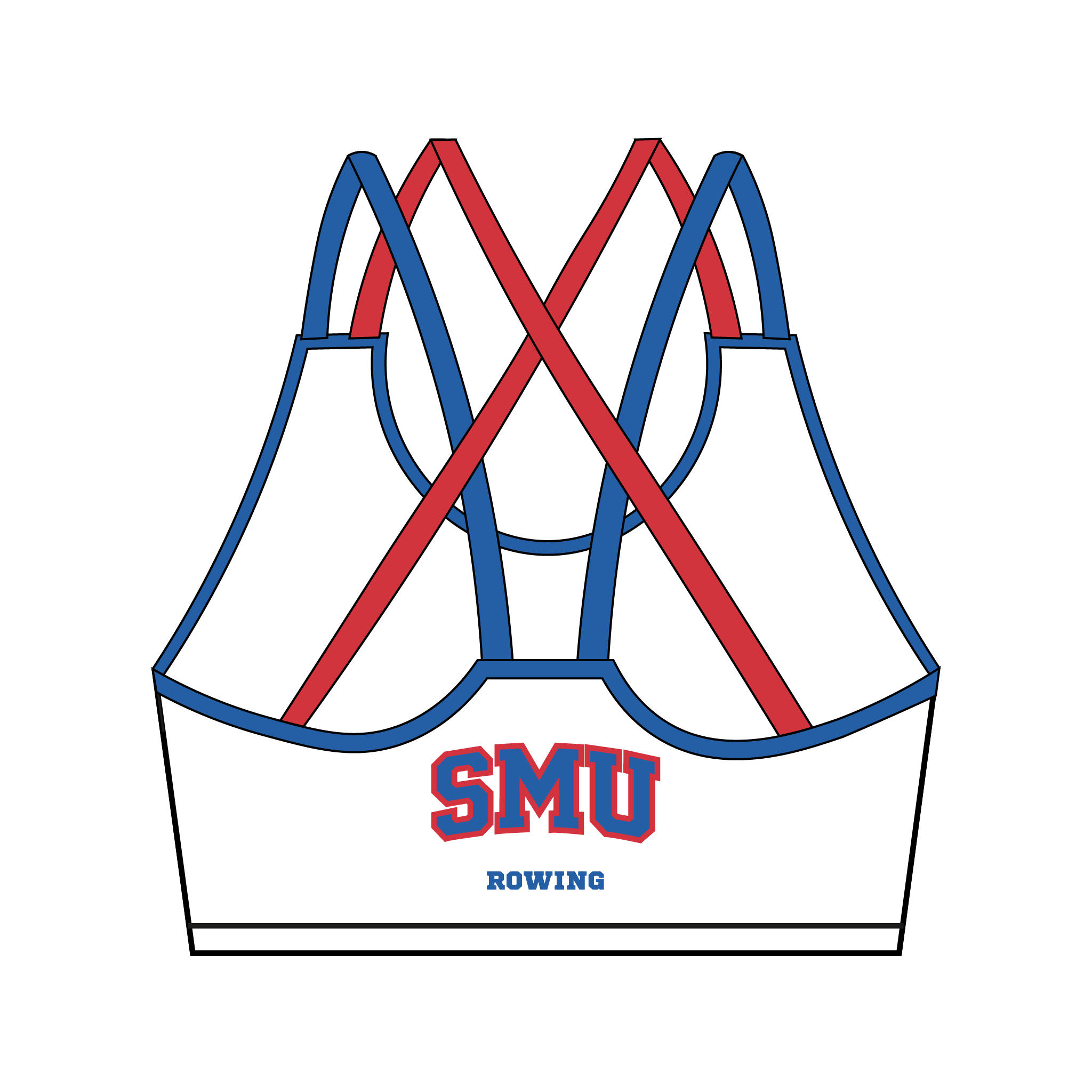 Southern Methodist University Strappy Sports Bra 2