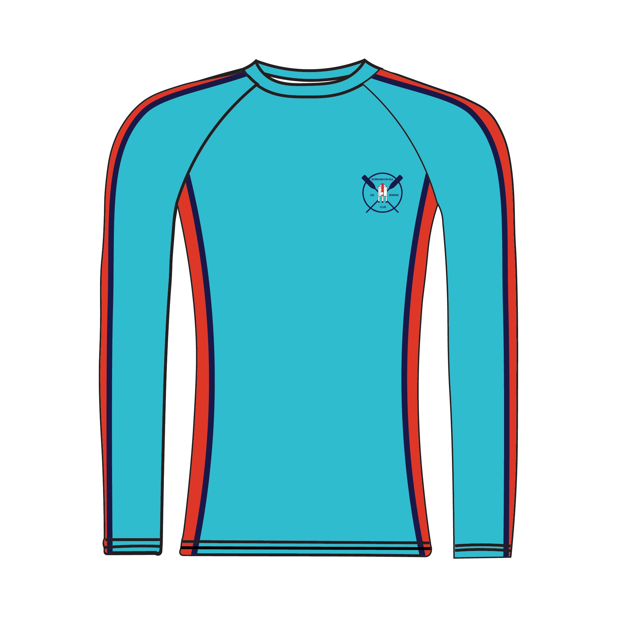 Burnham-On-Sea Gig Rowing Club Long Sleeve Base-Layer 1