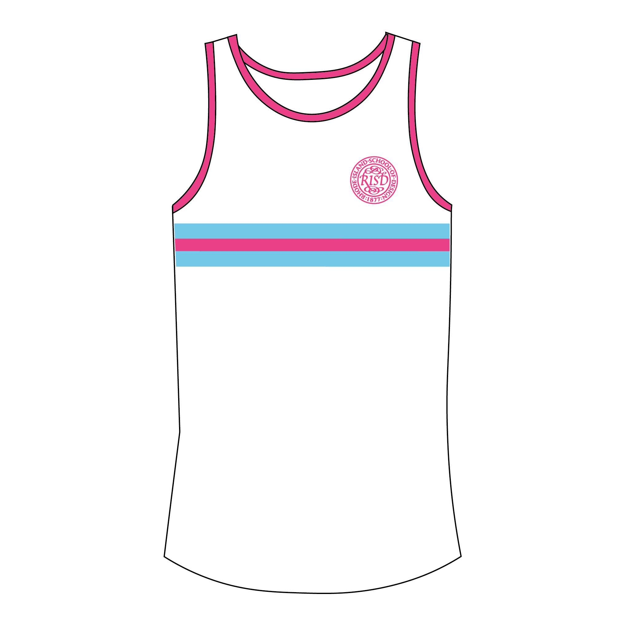 Rhode Island Design School Rowing Club Striped Gym Vest