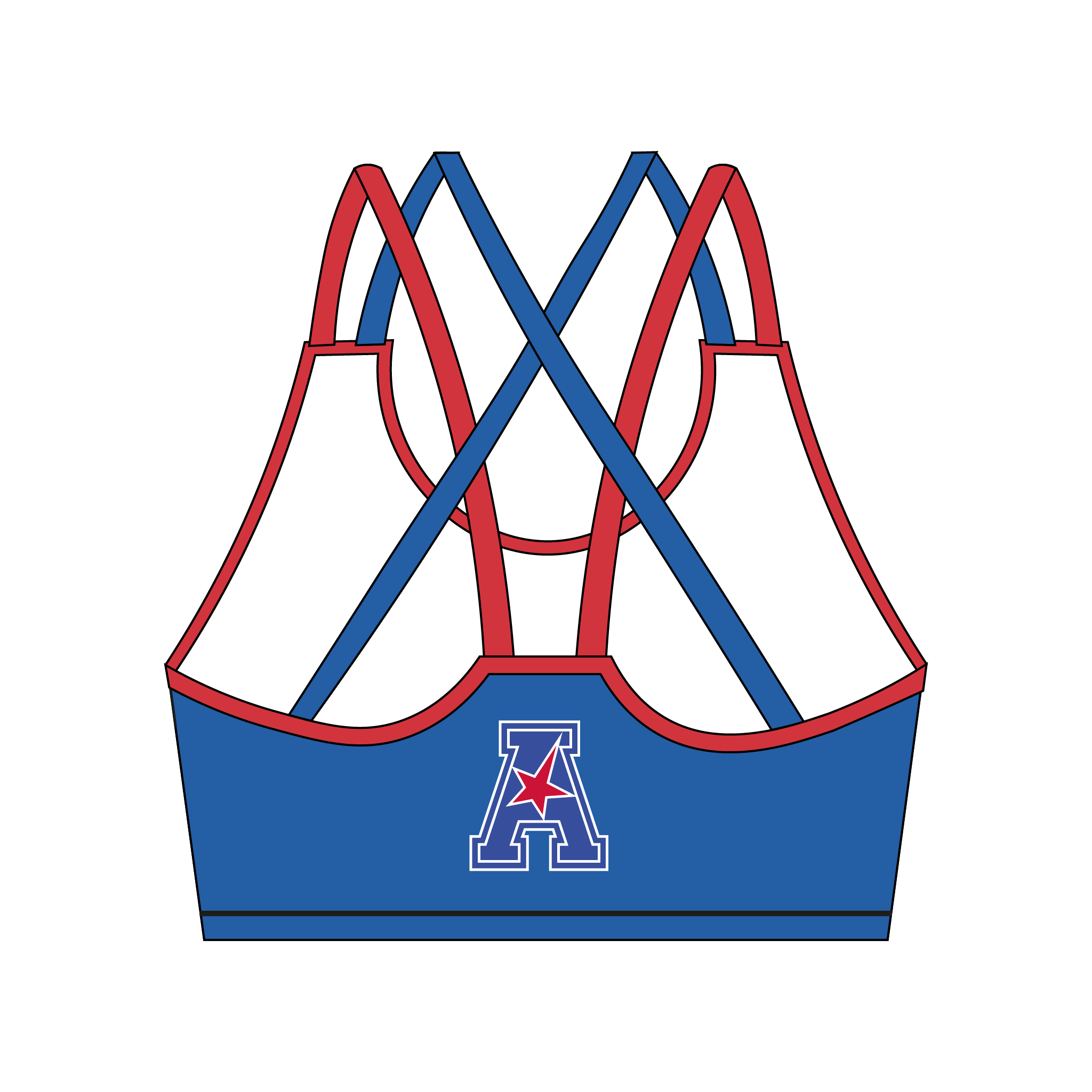Southern Methodist University Strappy Sports Bra