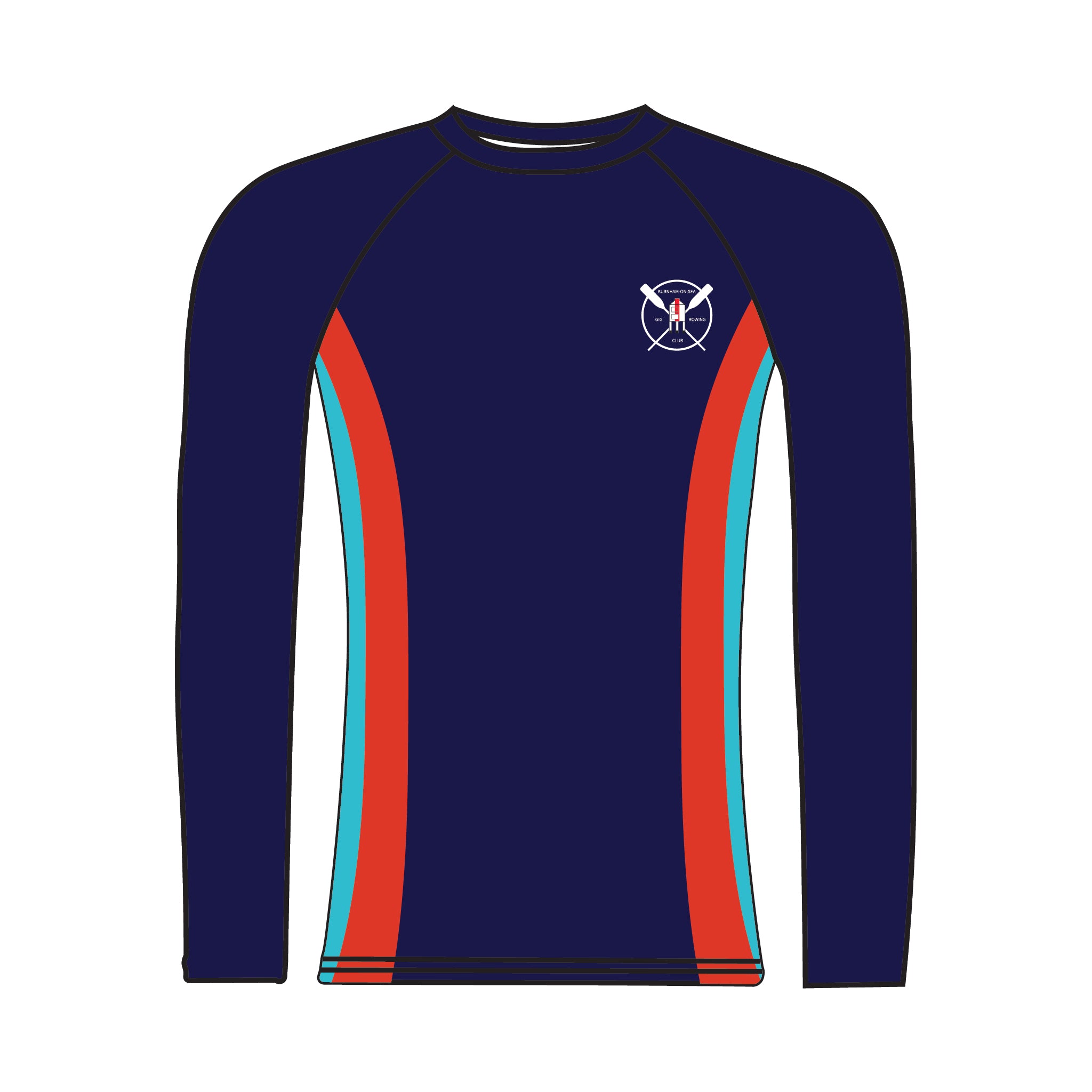Burnham-On-Sea Gig Rowing Club Long Sleeve Base-Layer 2