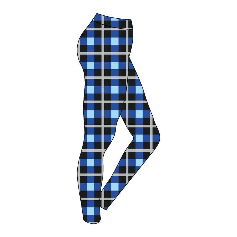 Blue sales tartan leggings