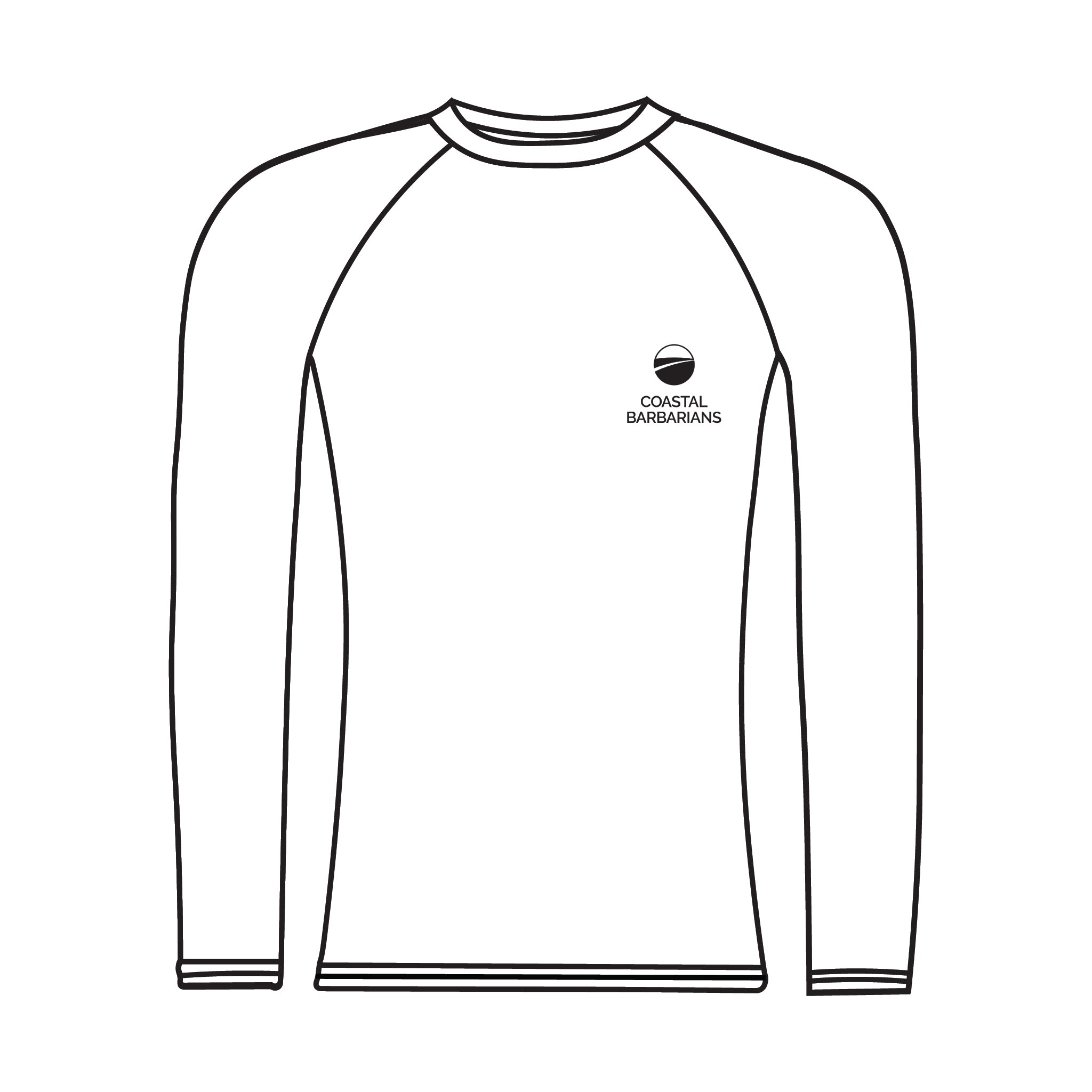 Coastal Barbarians White Long Sleeve Base Layer