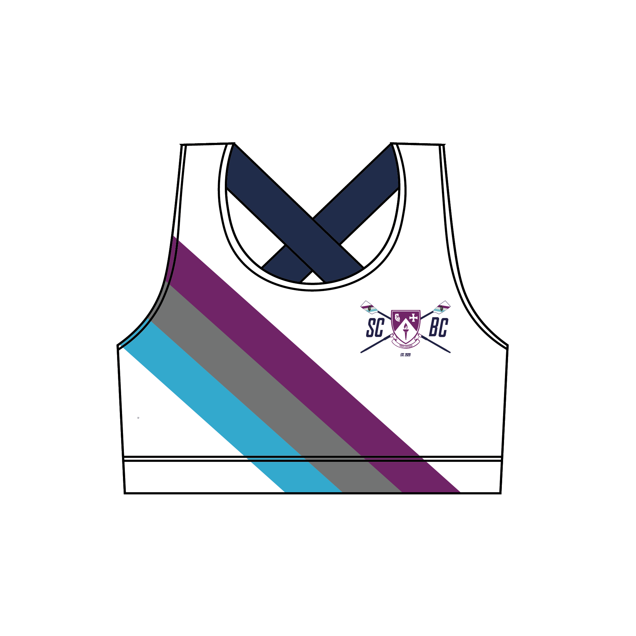 South College Boat Club Crossback Sports Bra