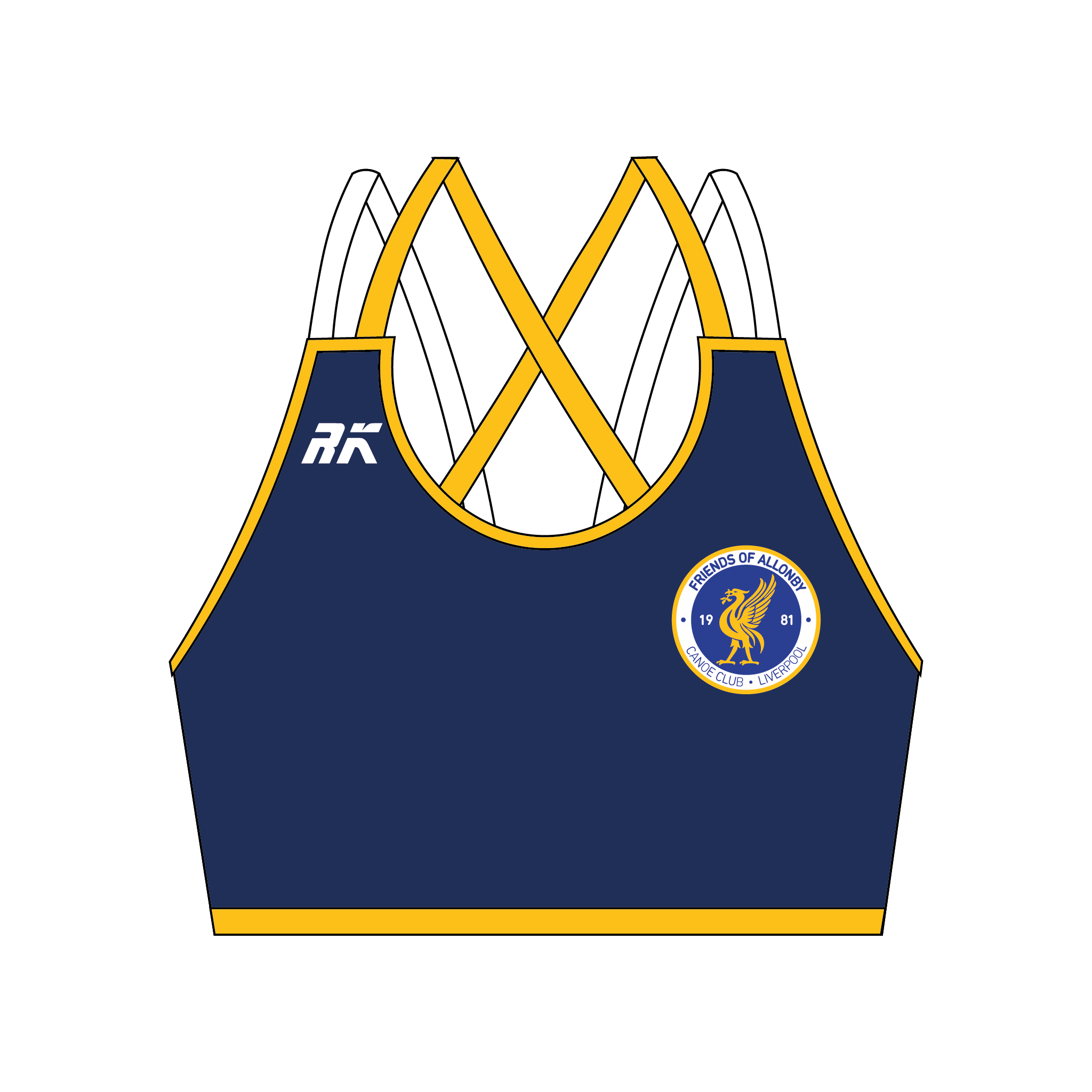 Friends of Allonby Canoe Club Liverpool Strappy Sports Bra