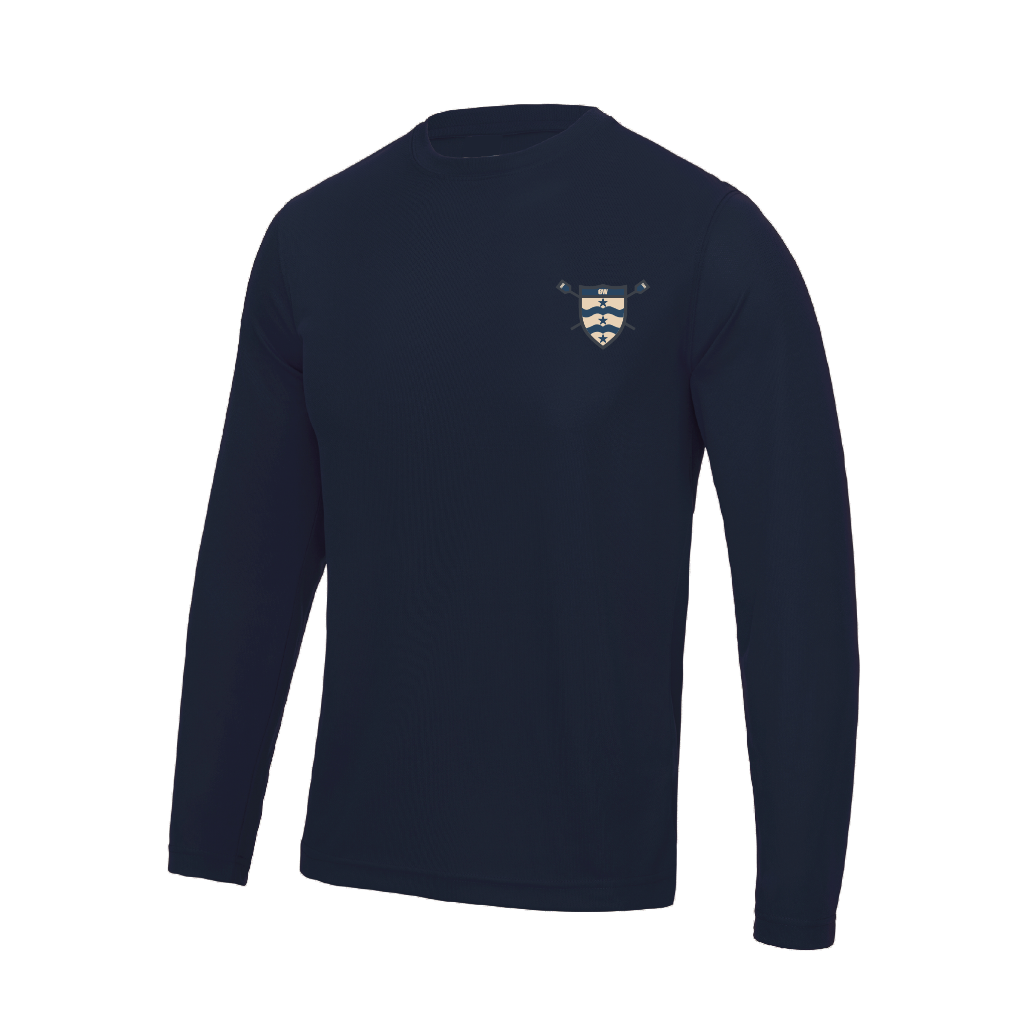 George Washington Men's Rowing Long Sleeve Gym T-shirt