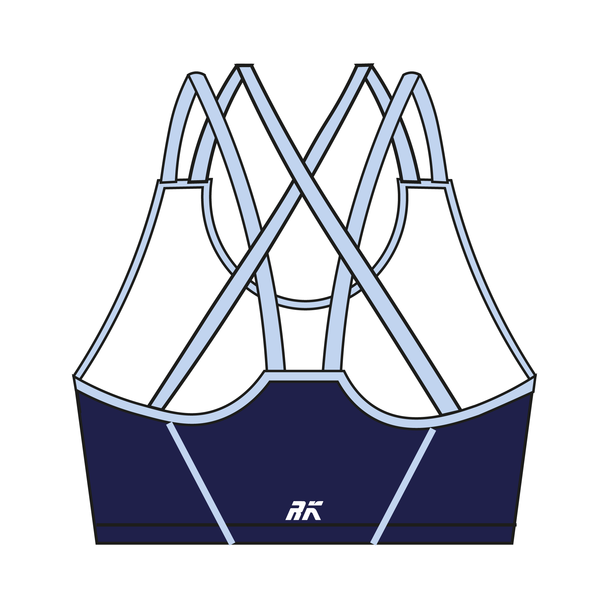 University of Gloucestershire Rowing Club Strappy Sports Bra