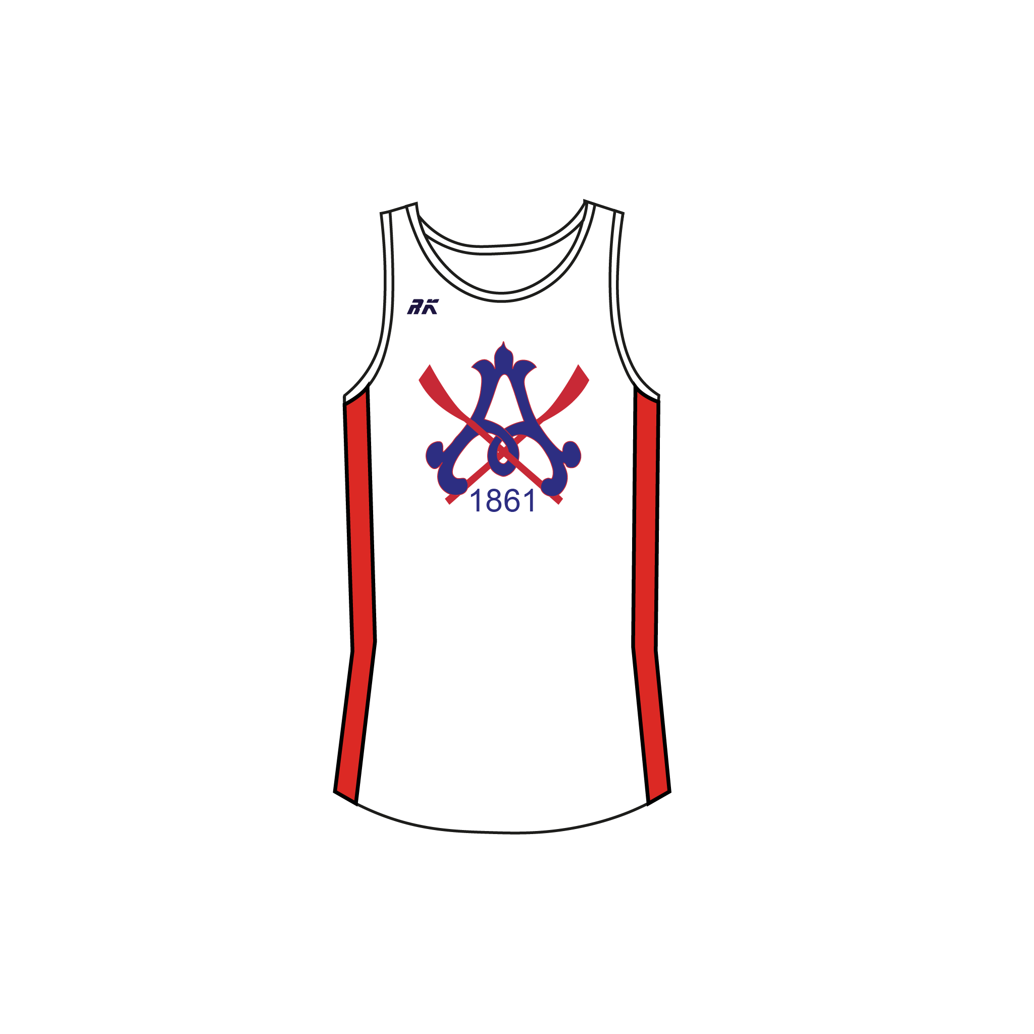 Agecroft Rowing Club White Gym Vest