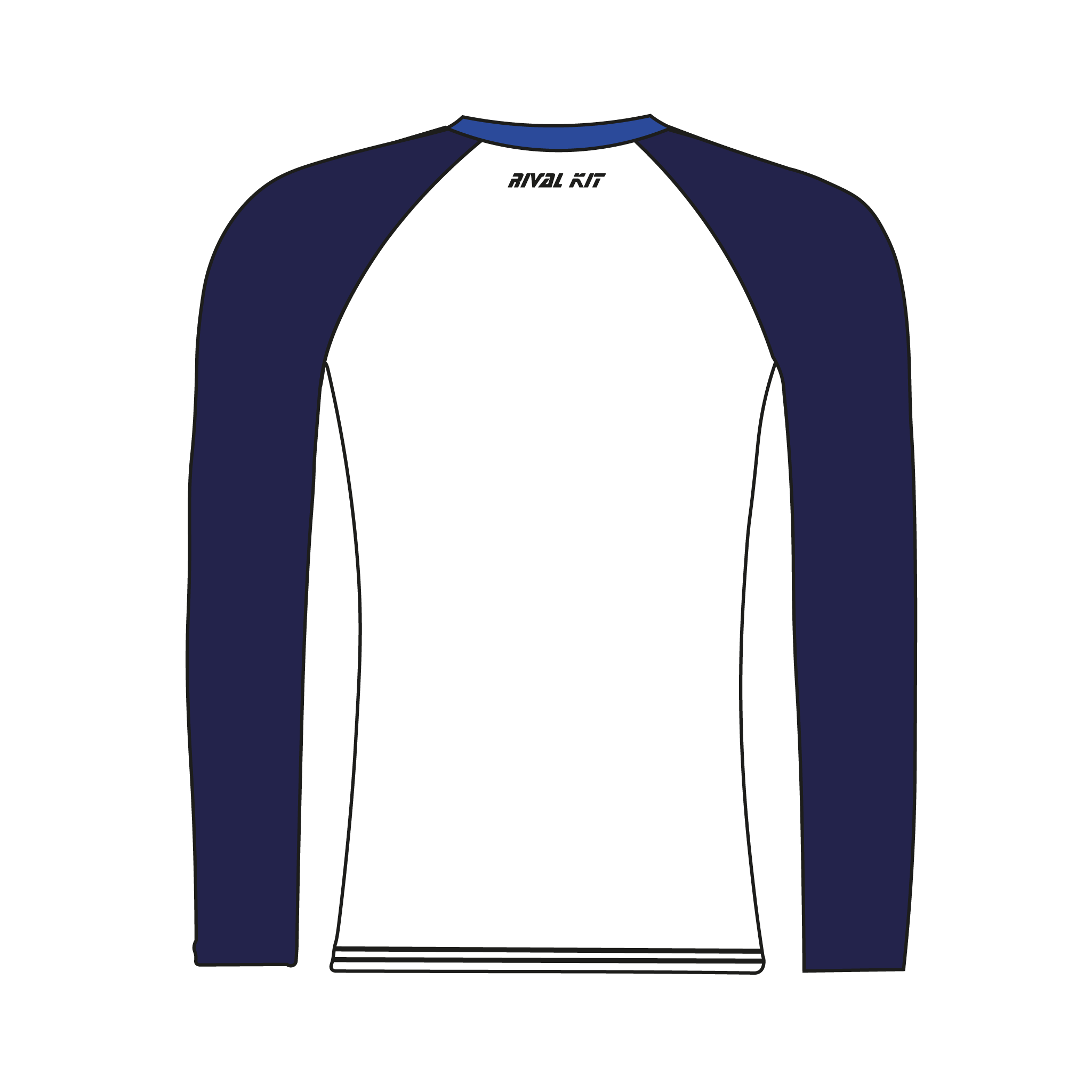 Old Canfordian Boat Club Navy and White Long Sleeve Base Layer