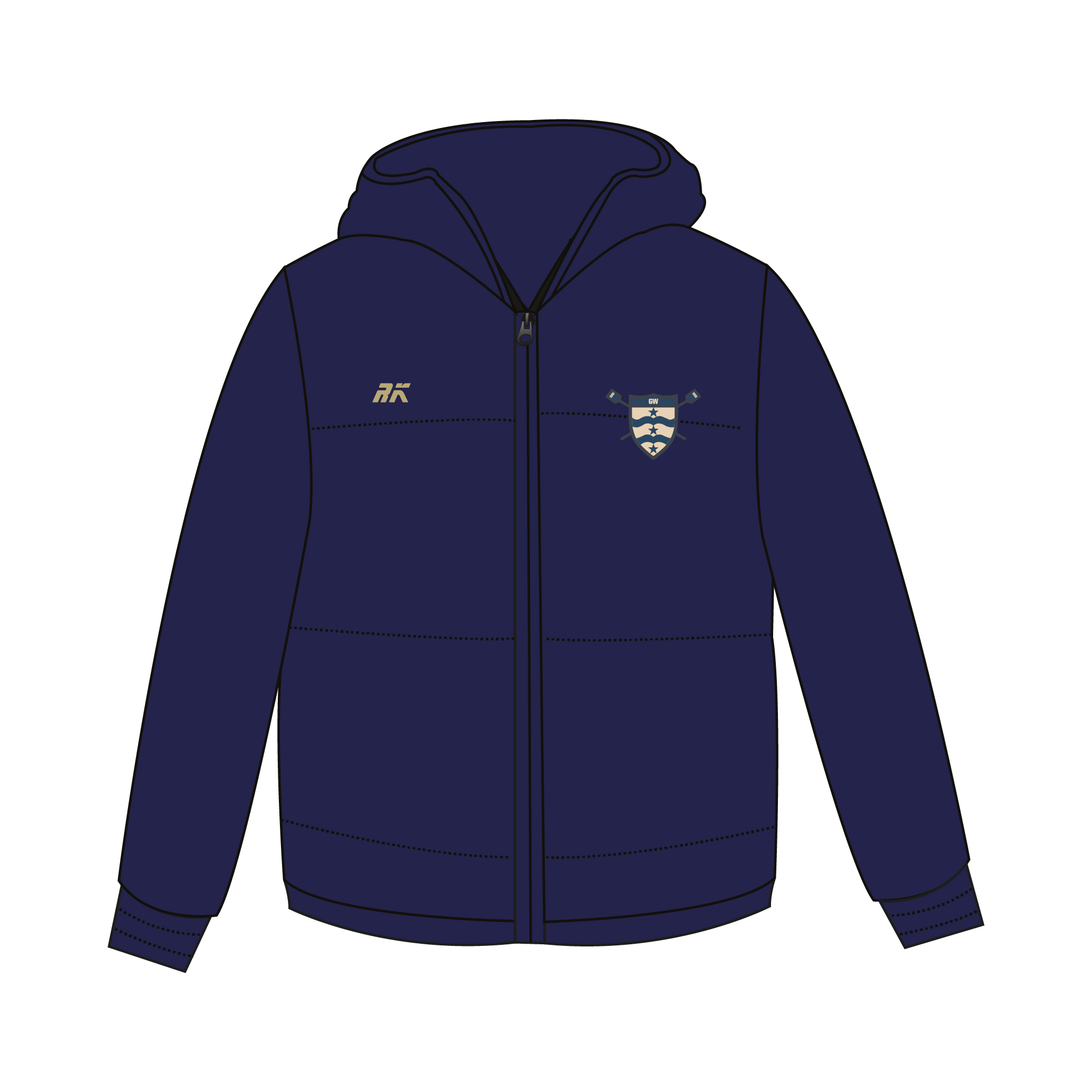 George Washington Men's Rowing Puffa Jacket