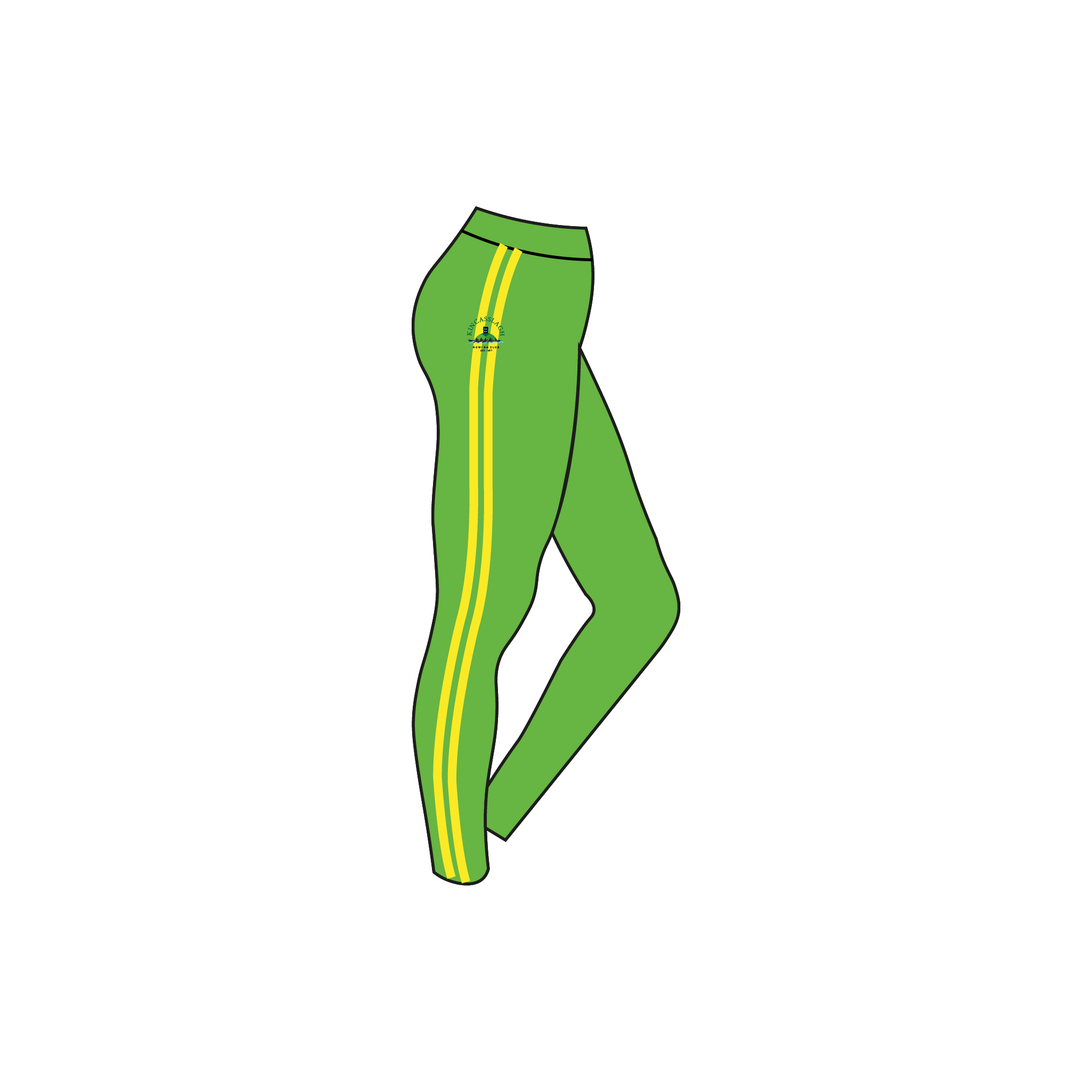 Kincasslagh Rowing Club Green Leggings