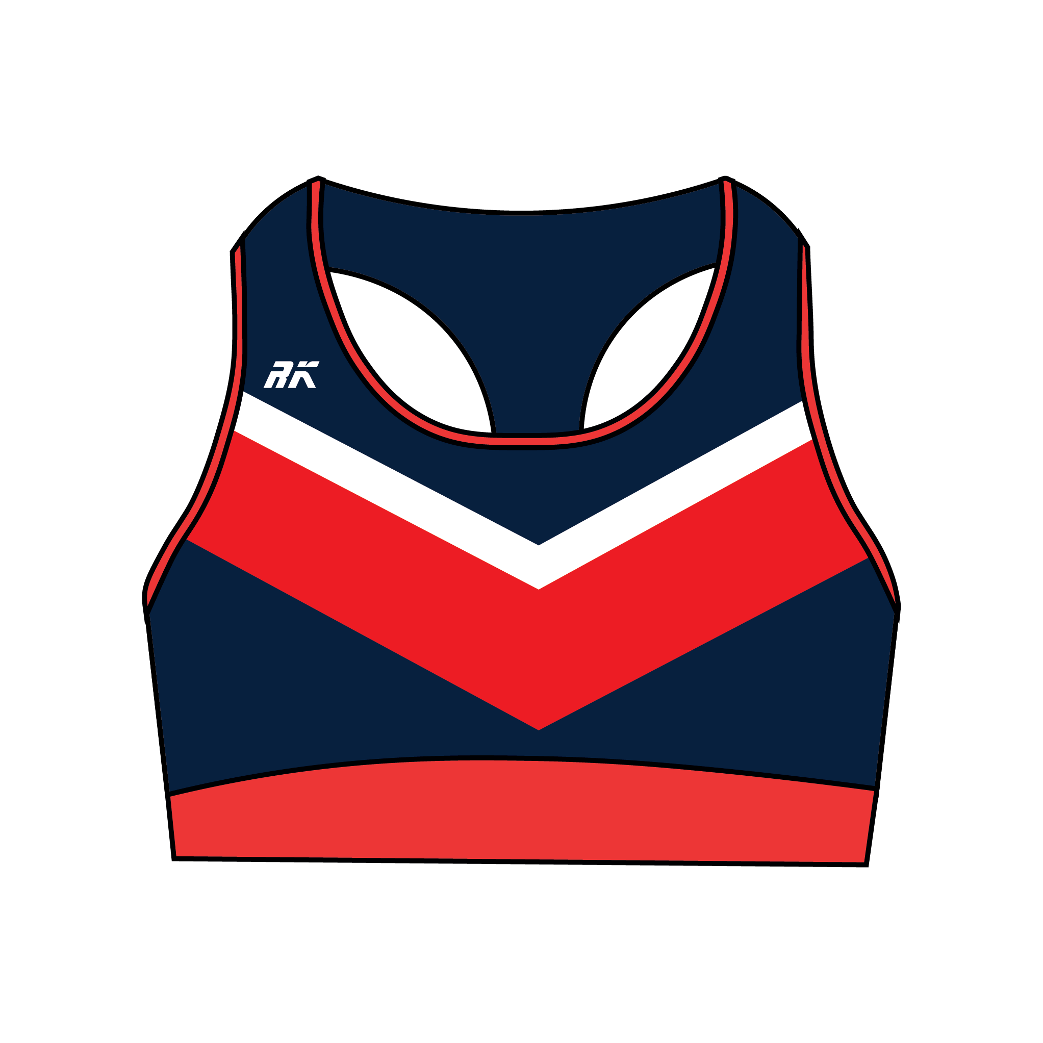 Keble College Oxford Boat Club Racer Back Sports Bra