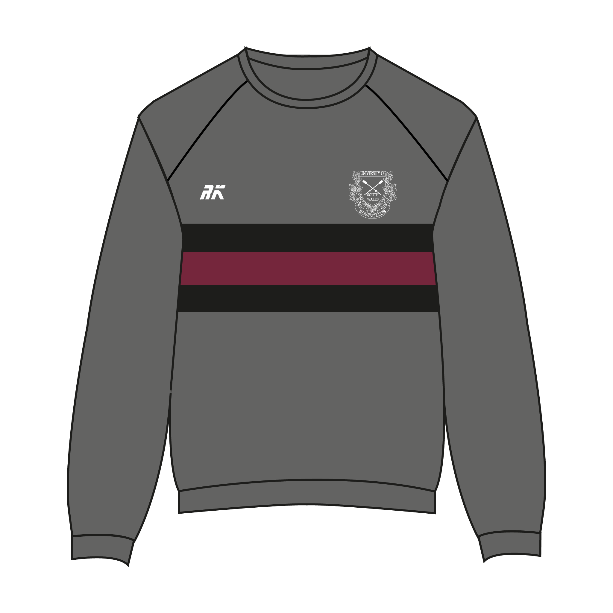 University of South Wales Rowing Club Grey Sweatshirt