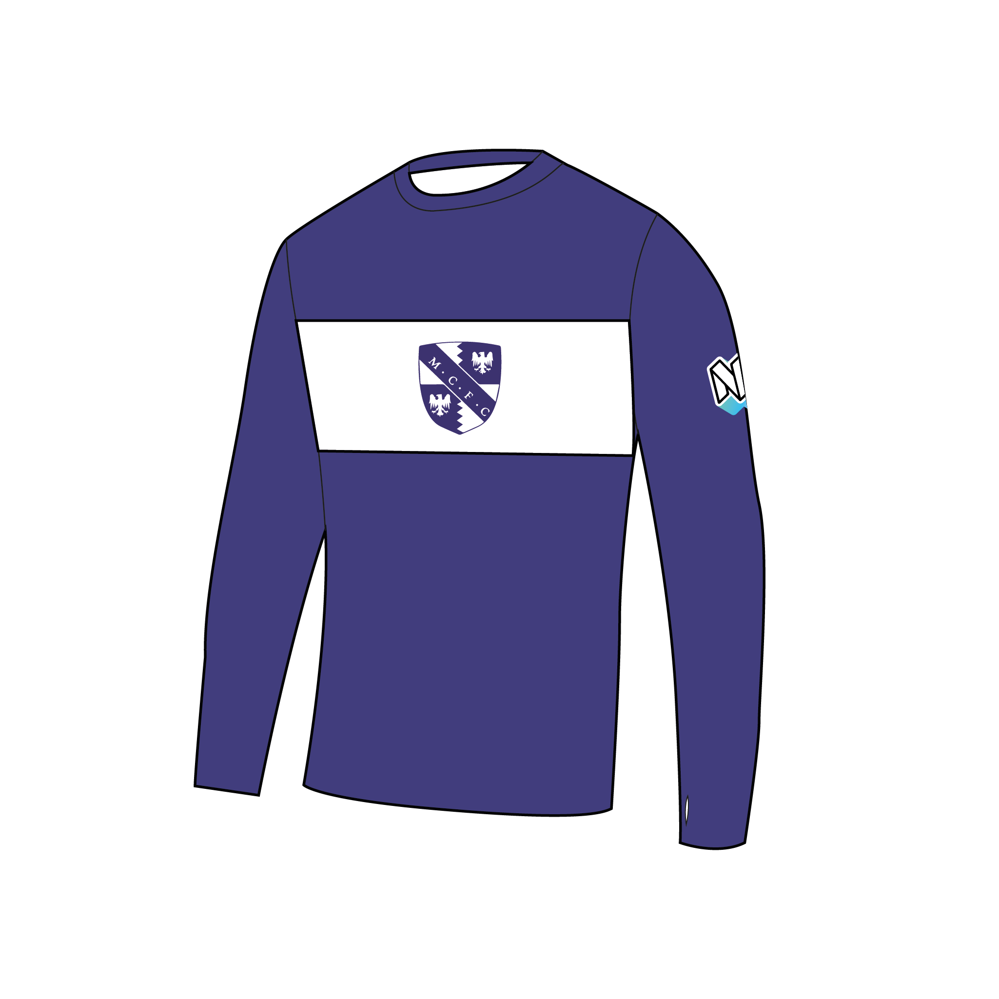 Magdalene College Fives Club Bespoke Long Sleeve Gym T-Shirt
