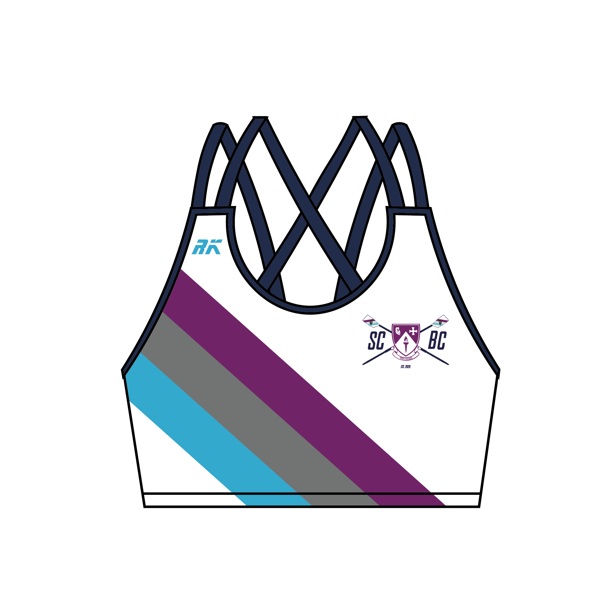 South College Boat Club Strappy Sports Bra