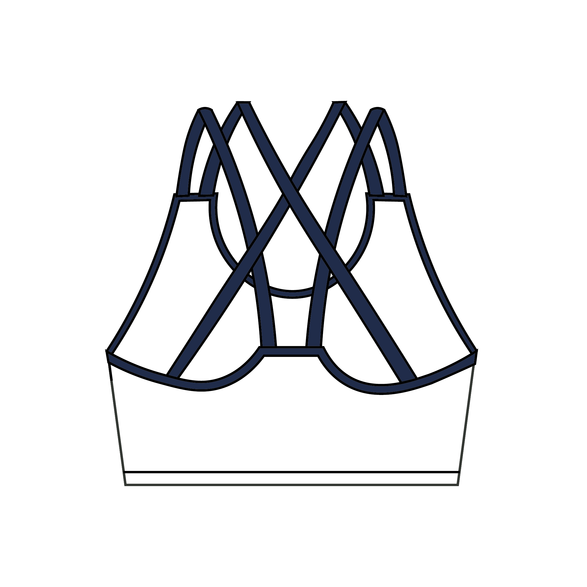 South College Boat Club Strappy Sports Bra