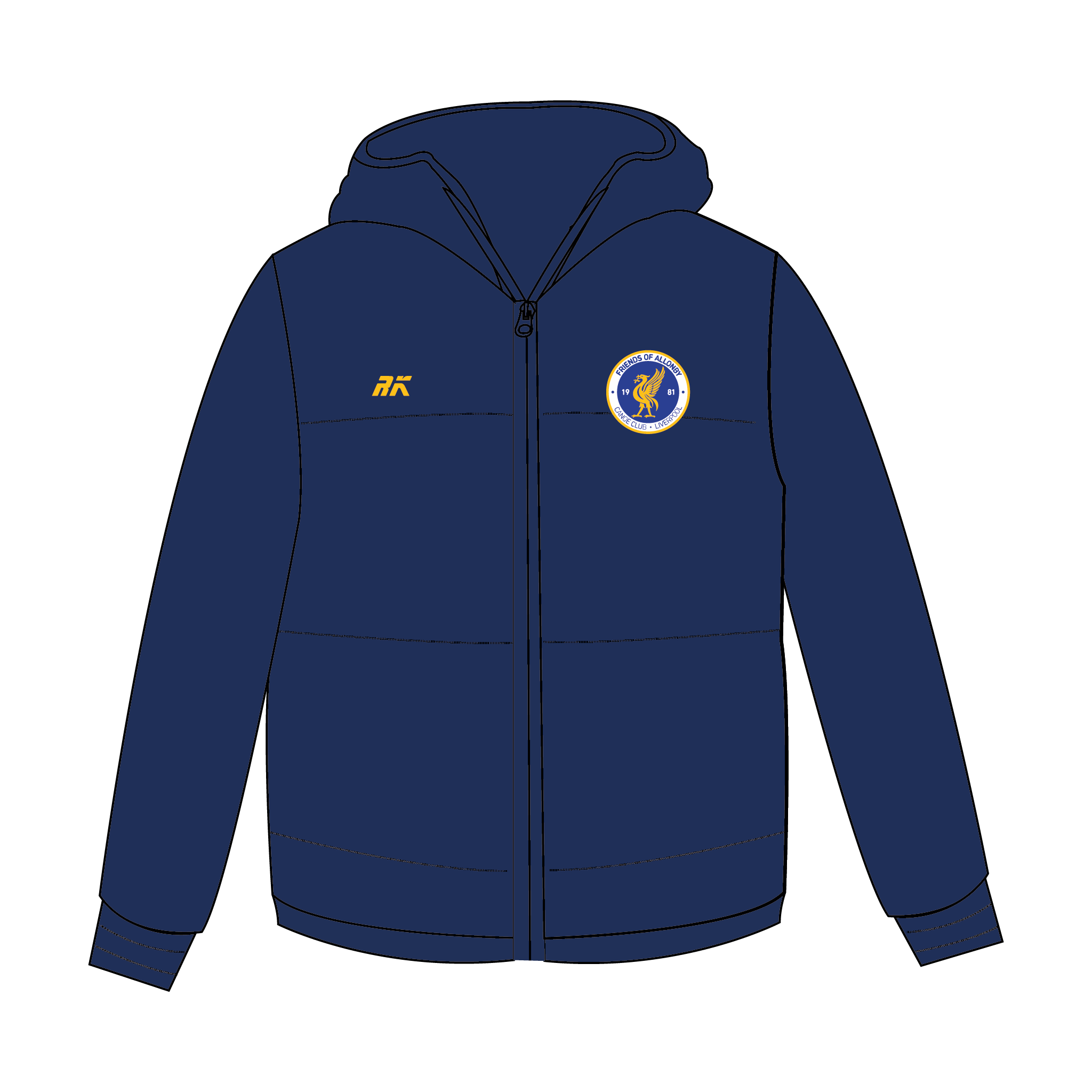 Friends of Allonby Canoe Club Liverpool Puffa Jacket