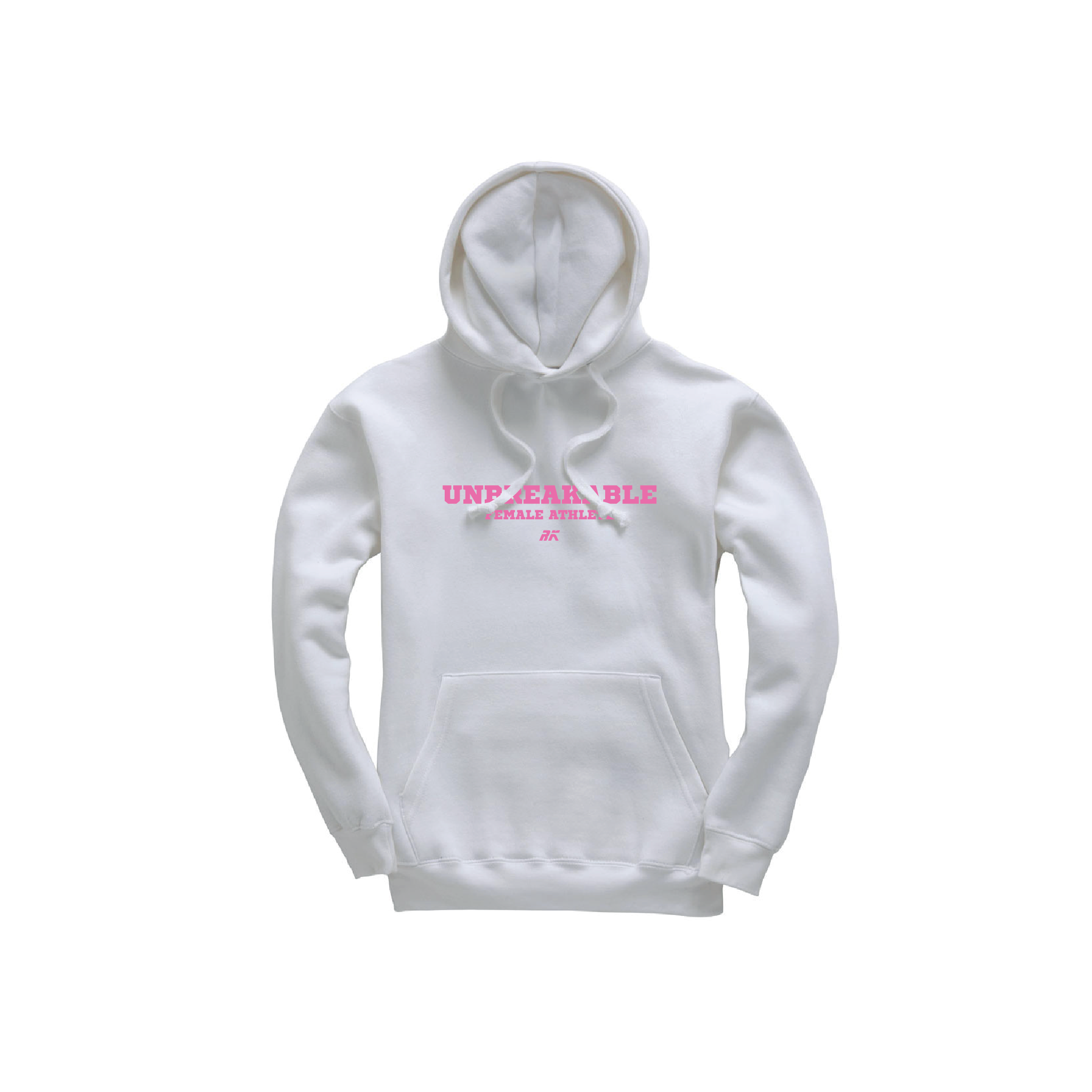Unbreakable Female Athlete White Hoodie