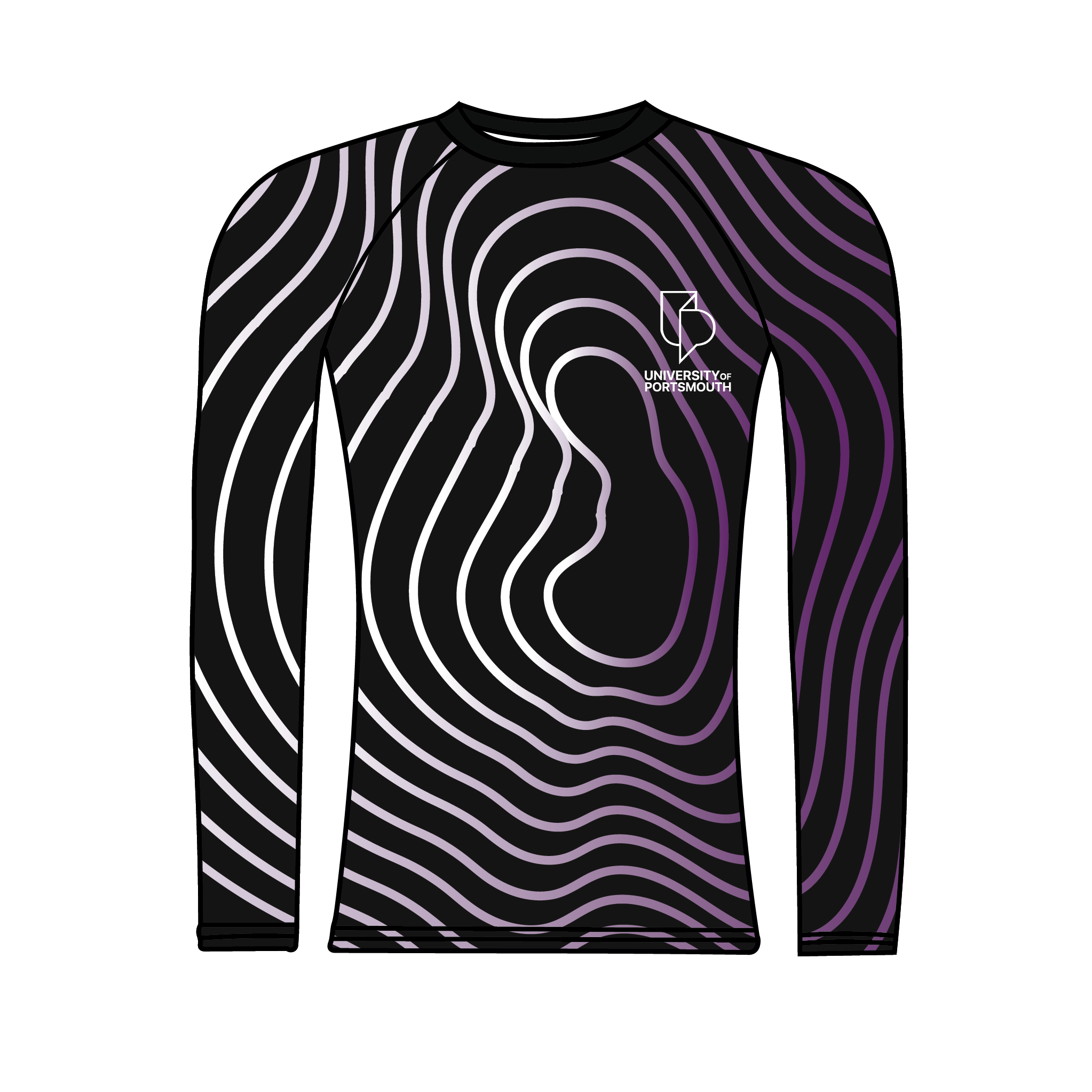 University of Portsmouth Rowing Black Long Sleeve Base-Layer