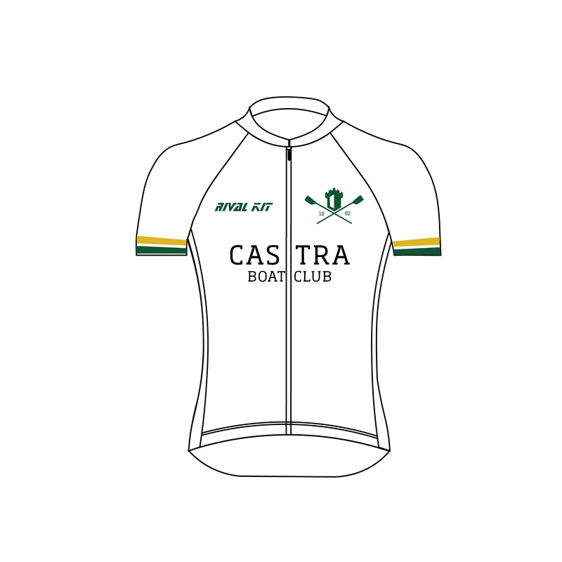 Castra Boat Club Short Sleeve White Cycling Jersey