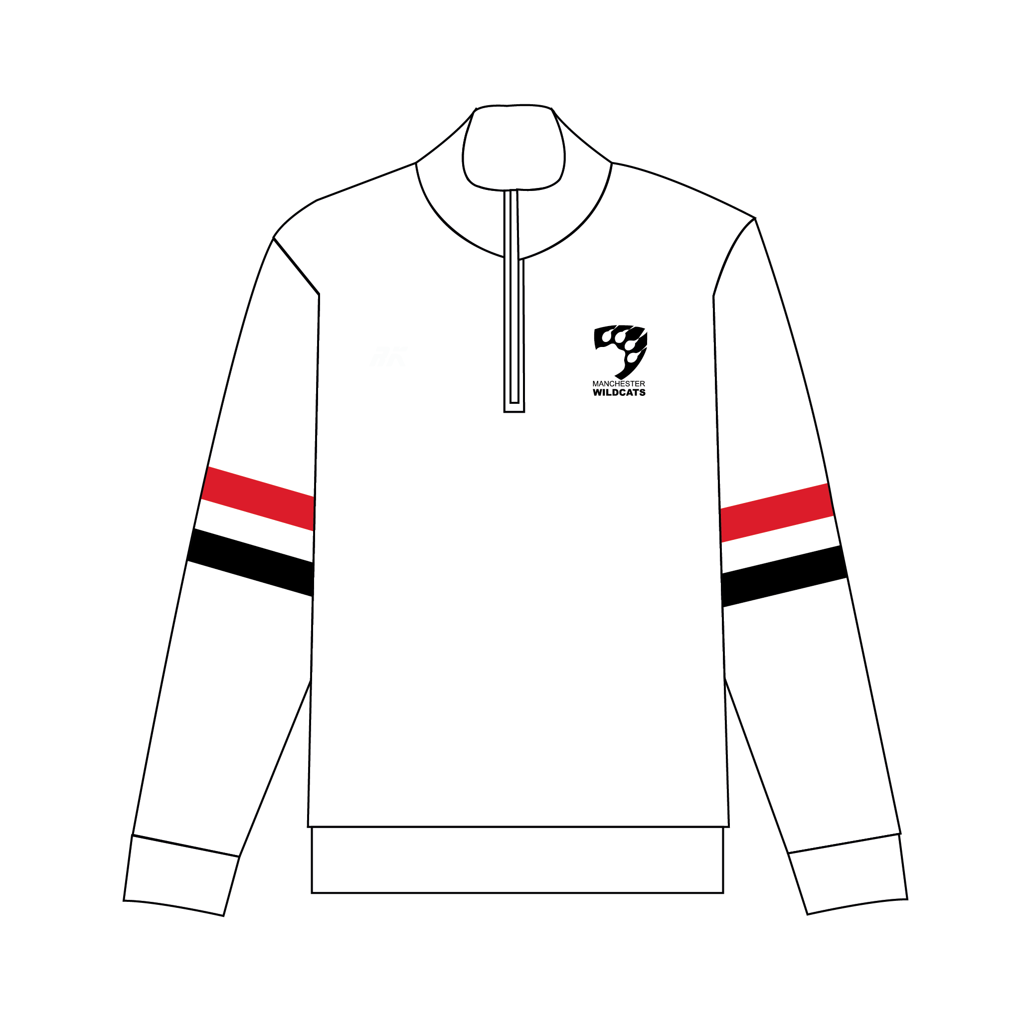 Manchester Wildcats White Q-Zip