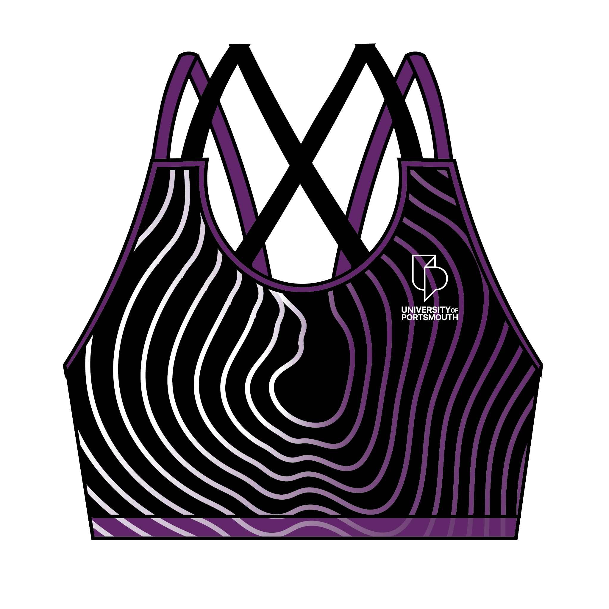 University of Portsmouth Rowing Strappy Sports Bra 2