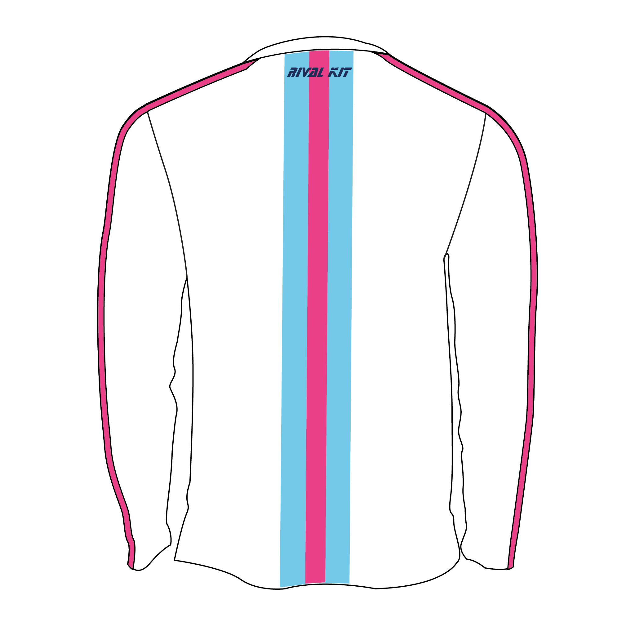 Rhode Island Design School Rowing Club Striped Long Sleeve Gym T-Shirt