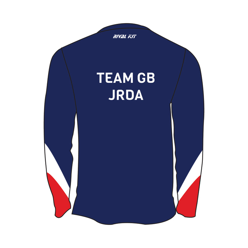 Team GB Junior Roller Derby Navy Bespoke Long Sleeve Gym T-Shirt 2