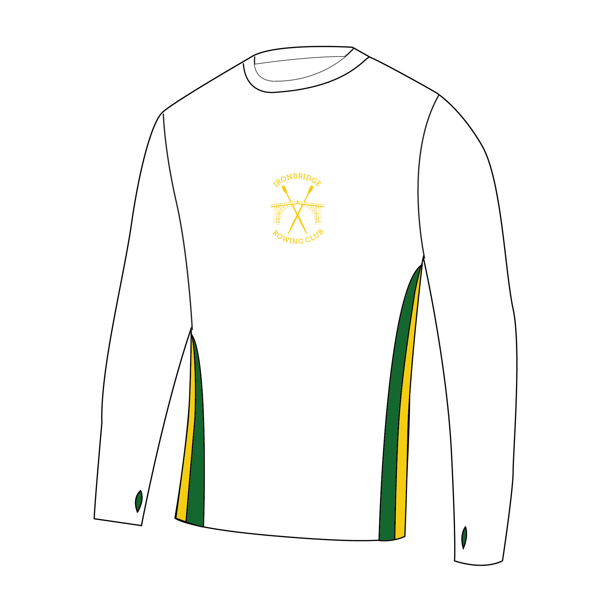 Ironbridge Rowing Club White Long Sleeve Gym T-Shirt