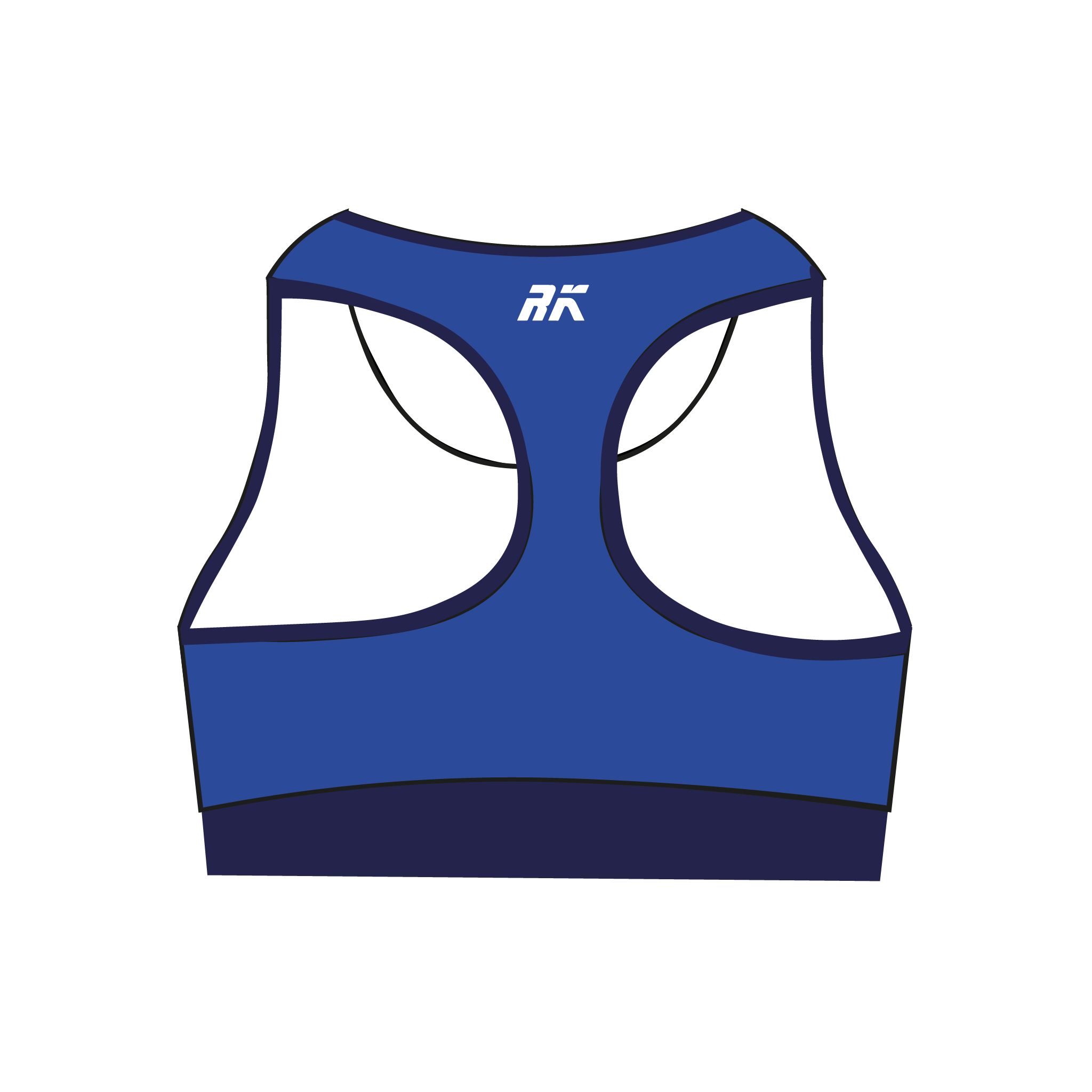 Old Canfordian Boat Club Blue Sports Bra