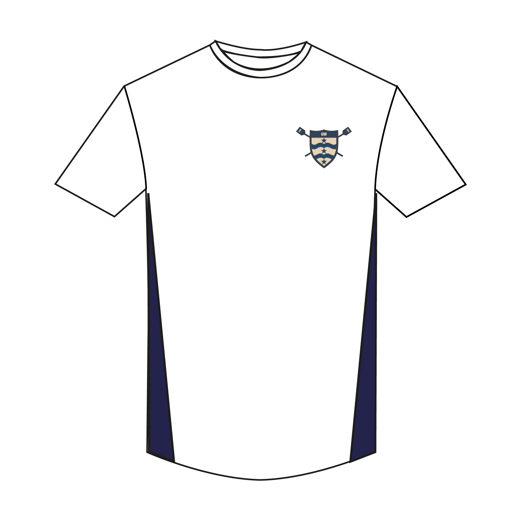 George Washington Men's Rowing Bespoke Gym T-Shirt