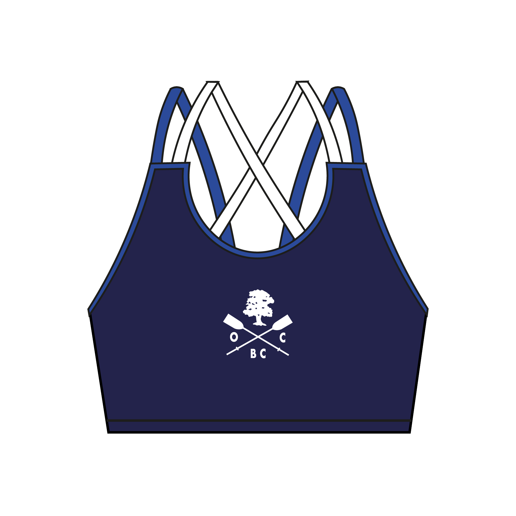 Old Canfordian Boat Club Strappy Sports Bra