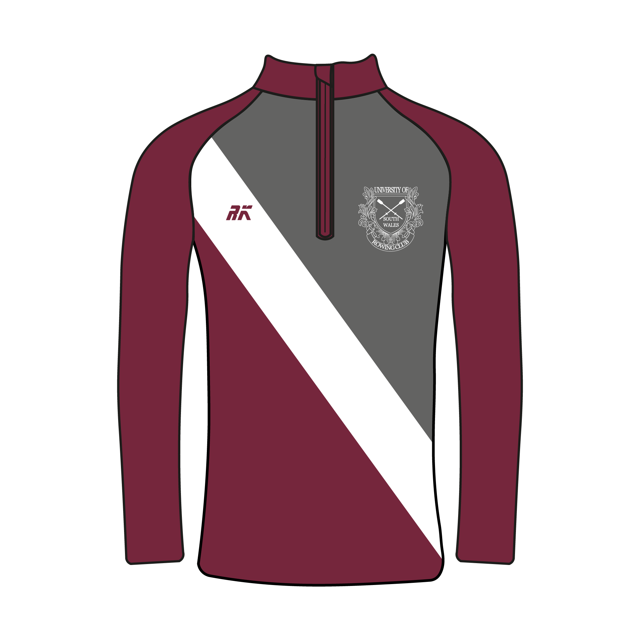 University of South Wales Rowing Club Stripe Bespoke Q-Zip