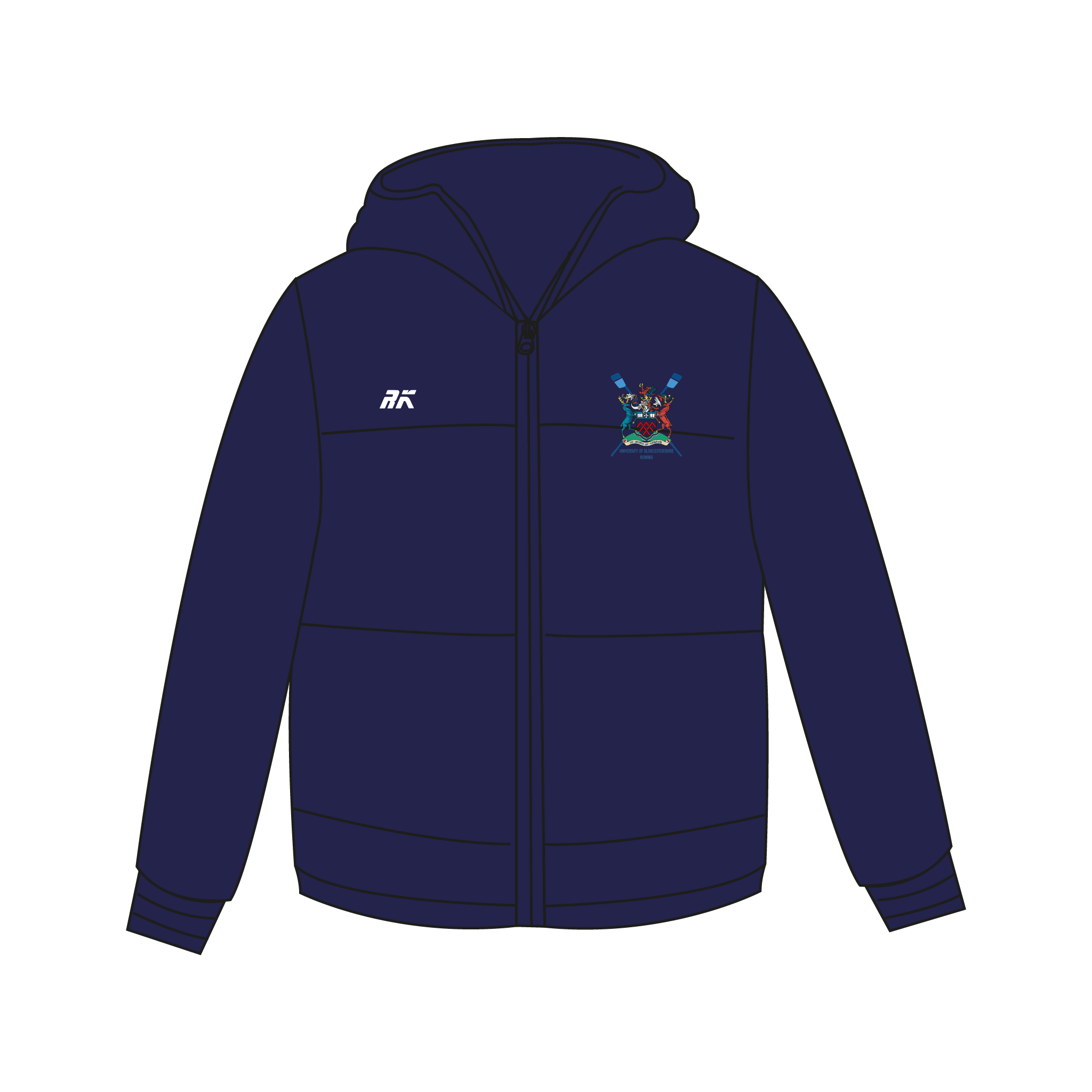 University of Gloucestershire Rowing Club Puffa Jacket