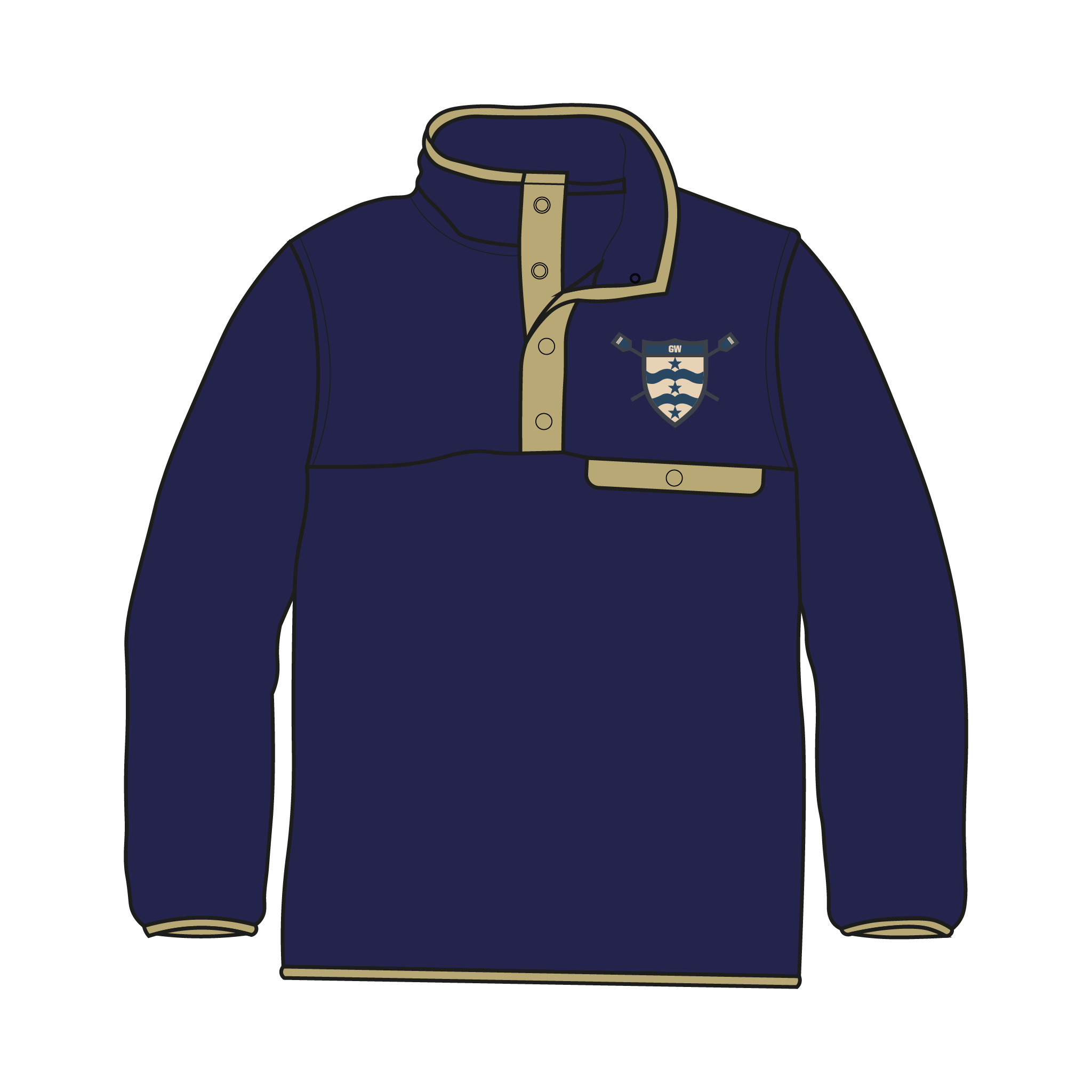 George Washington Men's Rowing Pocket Fleece