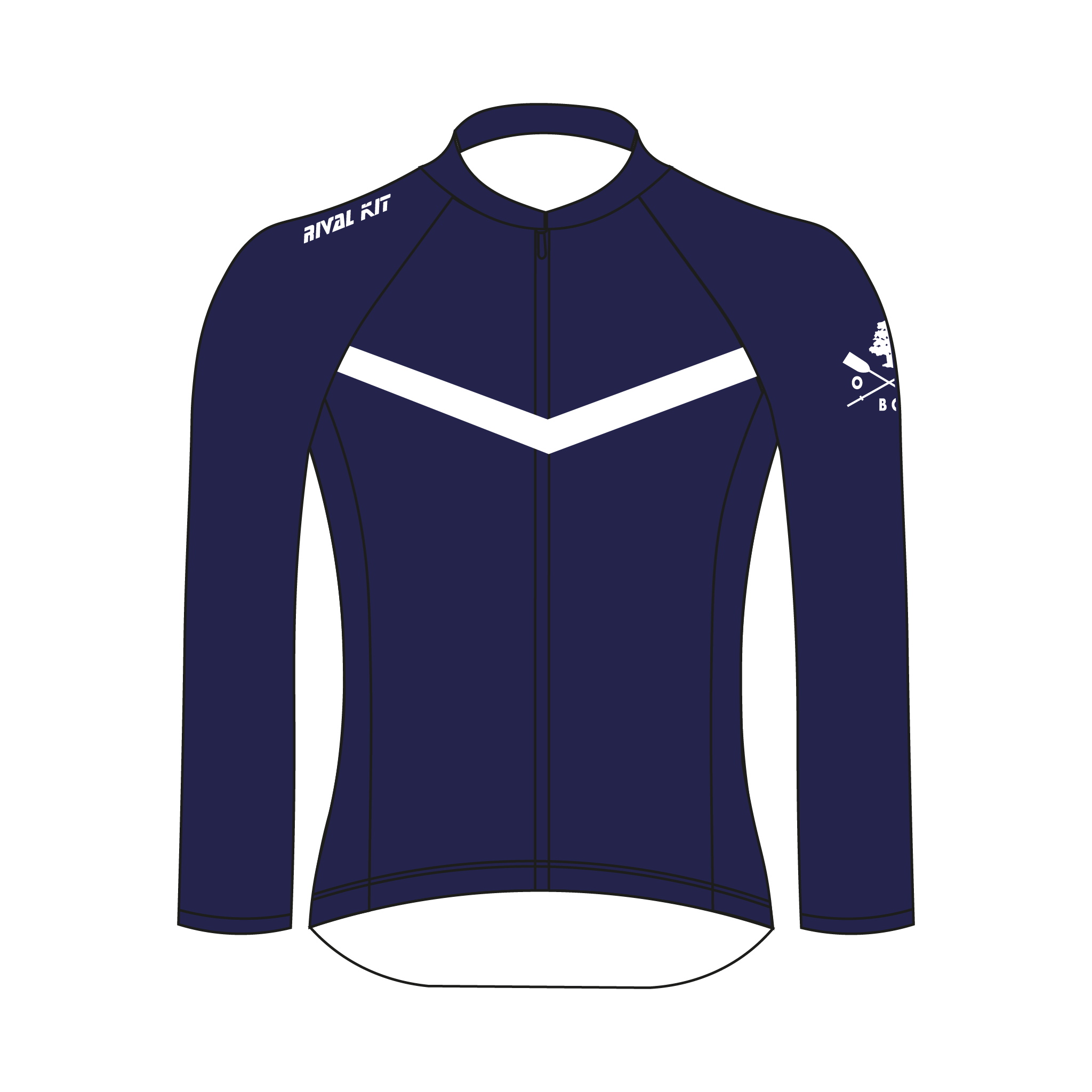 Old Canfordian Boat Club Long Sleeve Navy Cycling Jersey