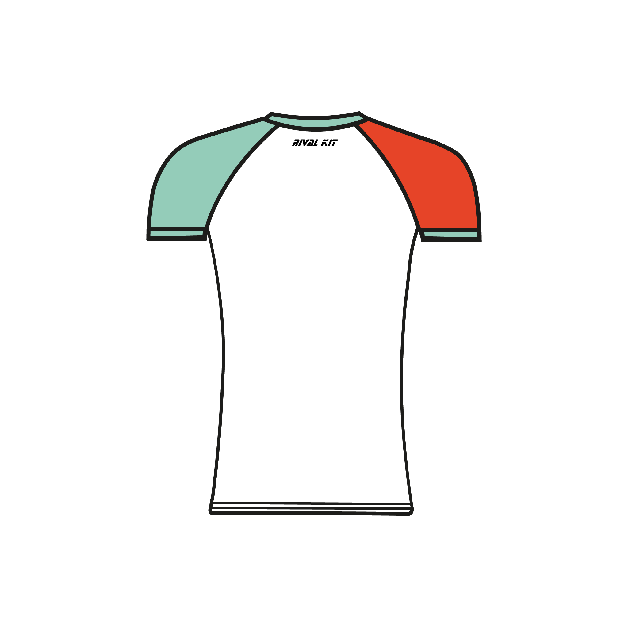 Derby Rowing Club Short Sleeve Baselayer Block Colour Sleeves