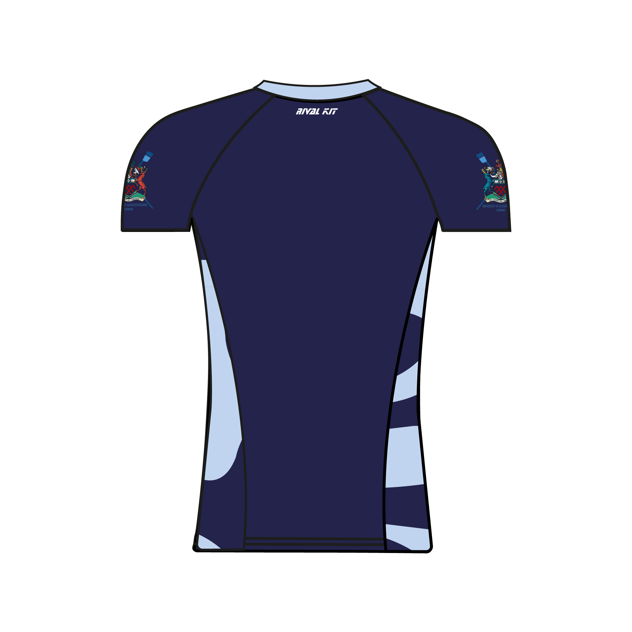 University of Gloucestershire Rowing Club Navy Short Sleeve Base-Layer
