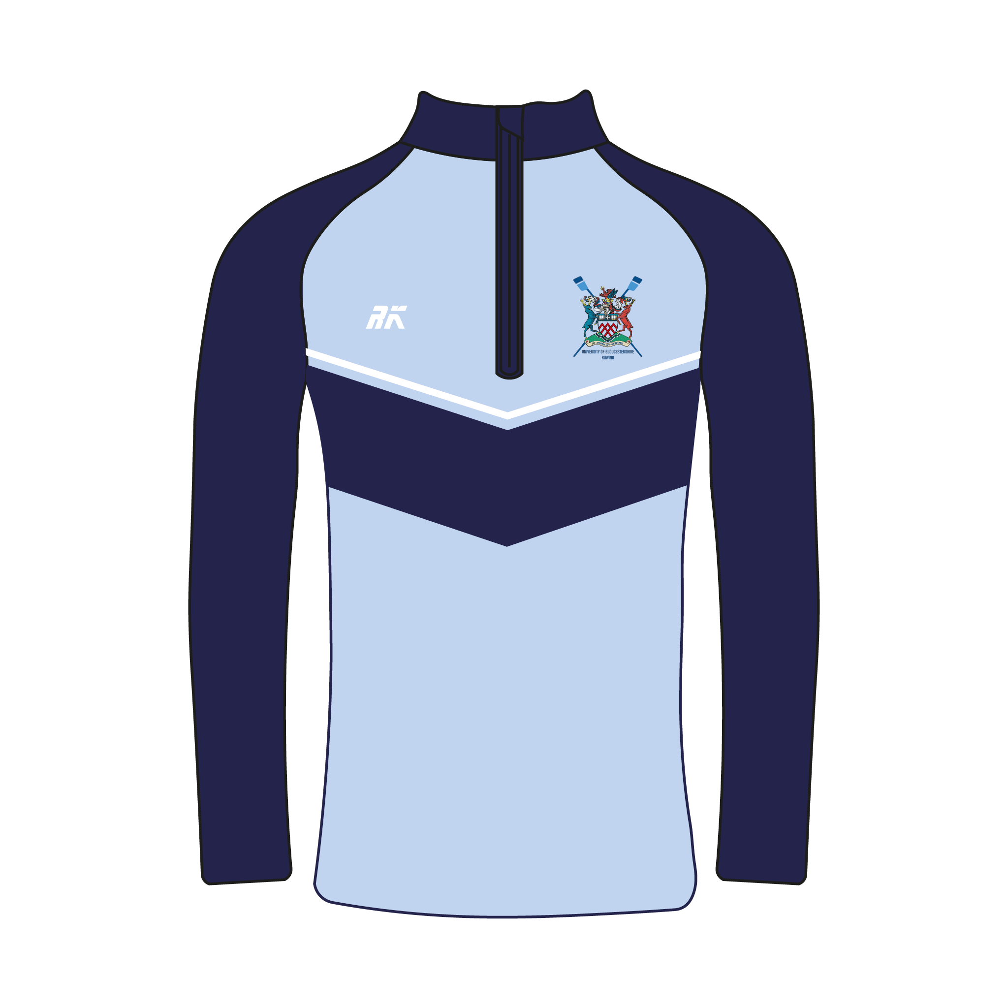 University of Gloucestershire Rowing Club Bespoke Q-Zip