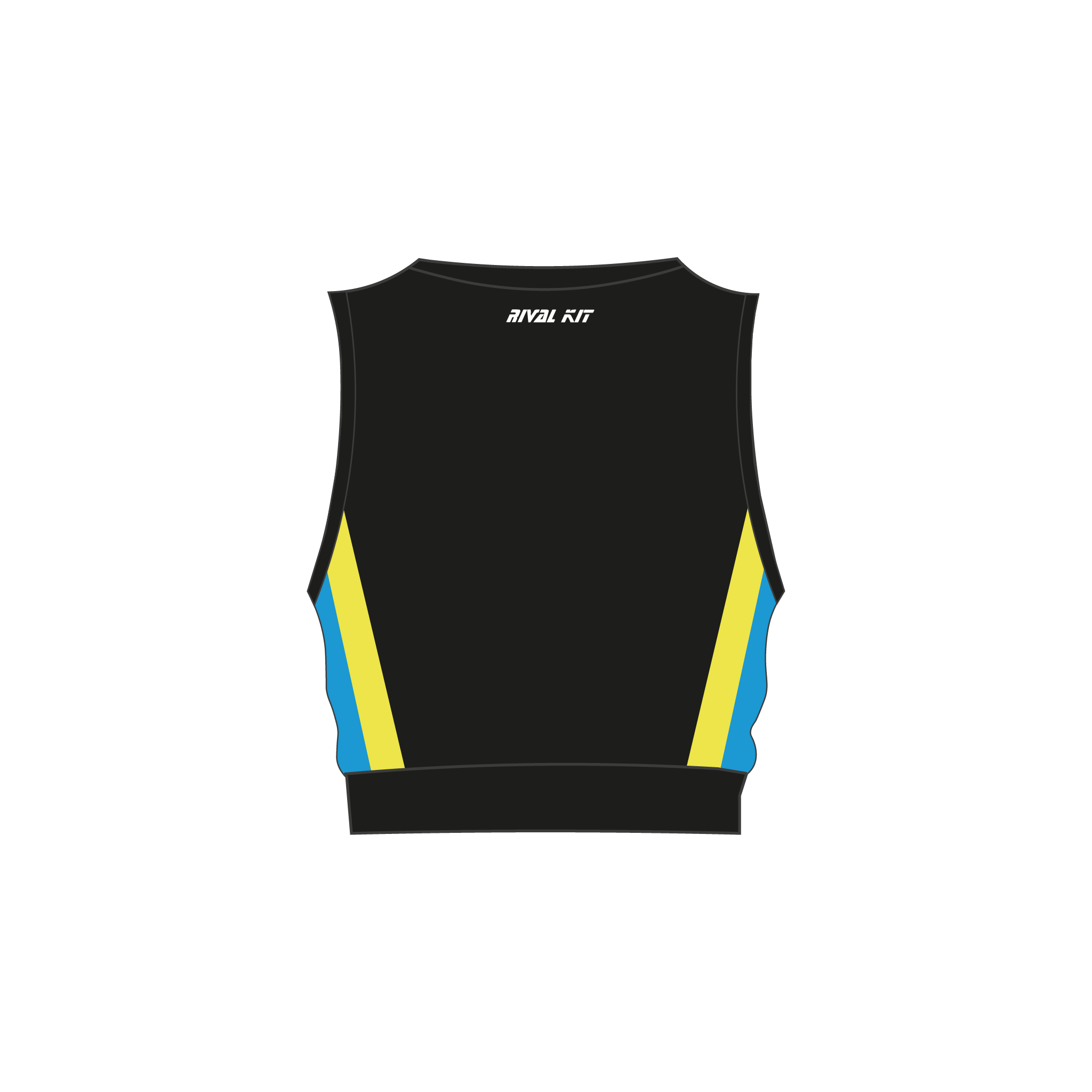RUMSBC Black Racing Crop Top