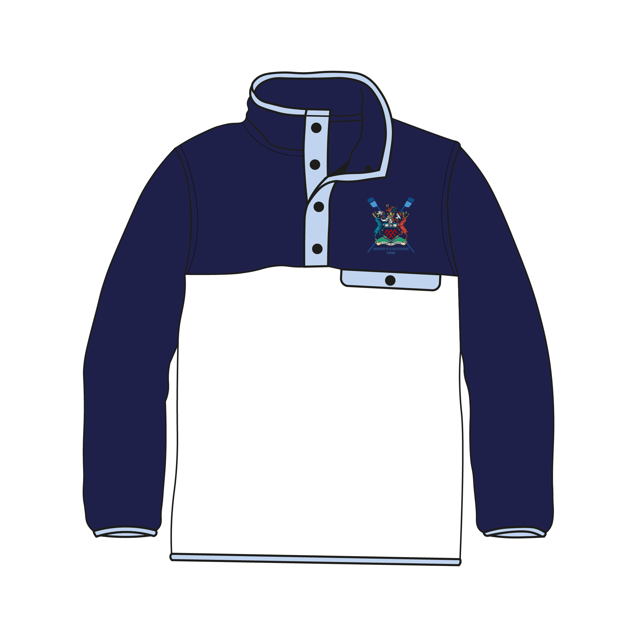University of Gloucestershire Rowing Club Pocket Fleece