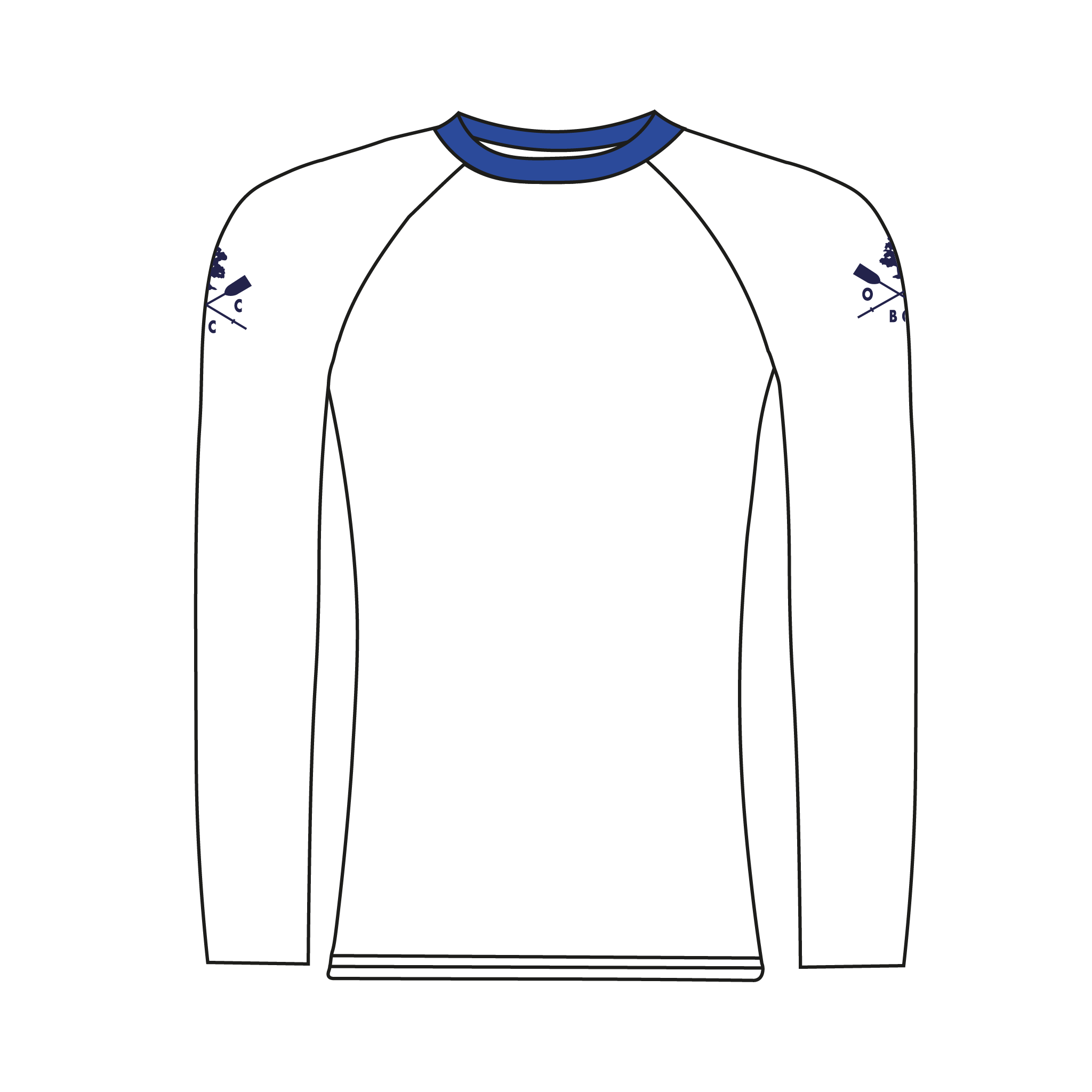 Old Canfordian Boat Club White Long Sleeve Base Layer