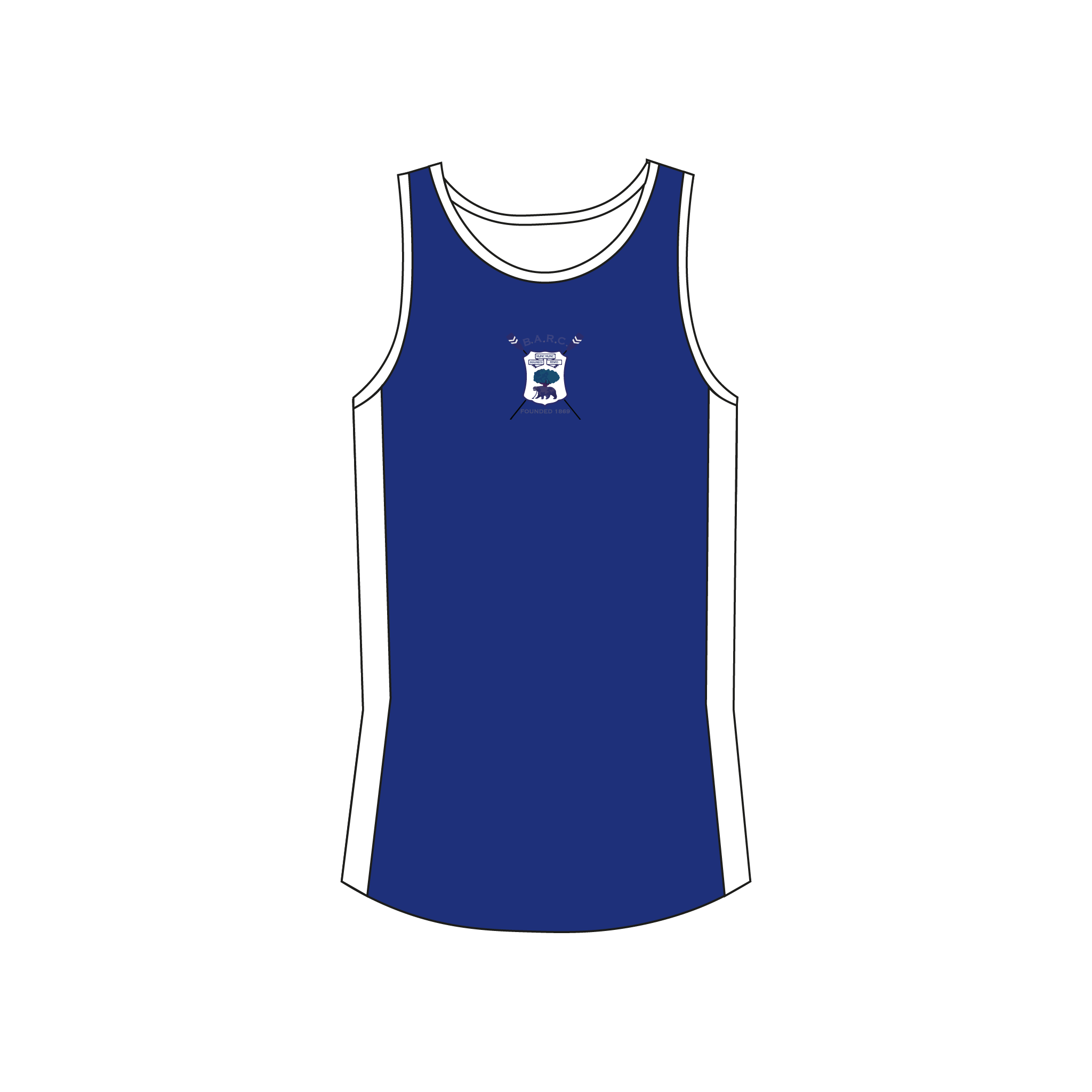 Berwick ARC White and Blue Gym Vest