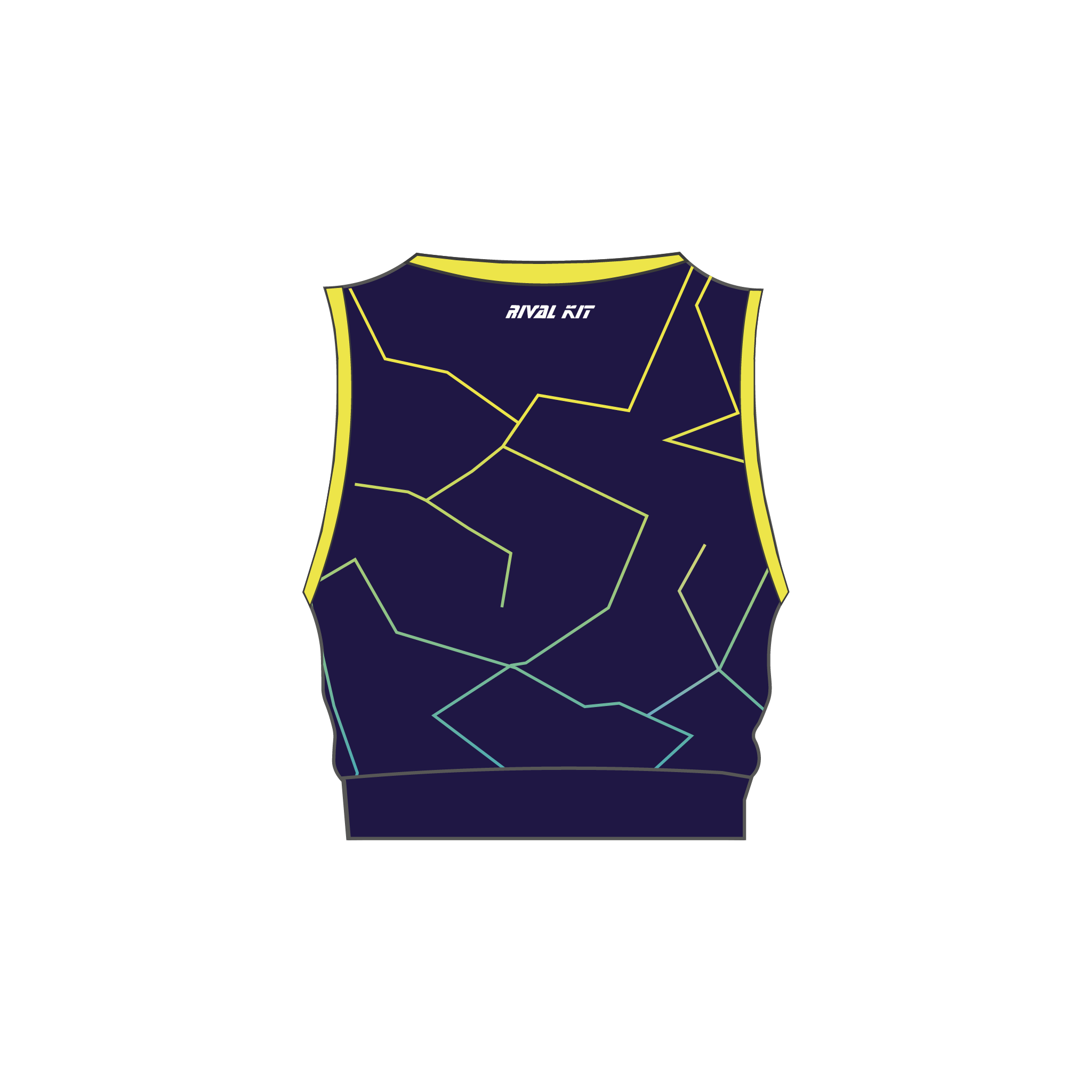 RUMSBC Navy Racing Crop Top