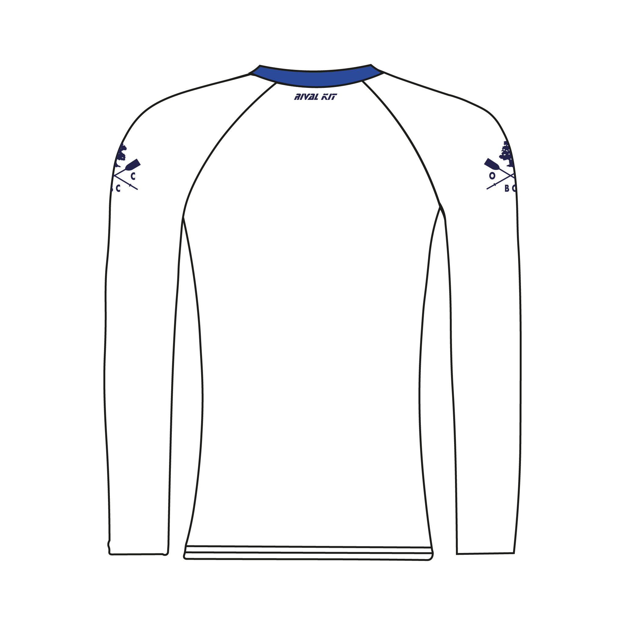 Old Canfordian Boat Club White Long Sleeve Base Layer